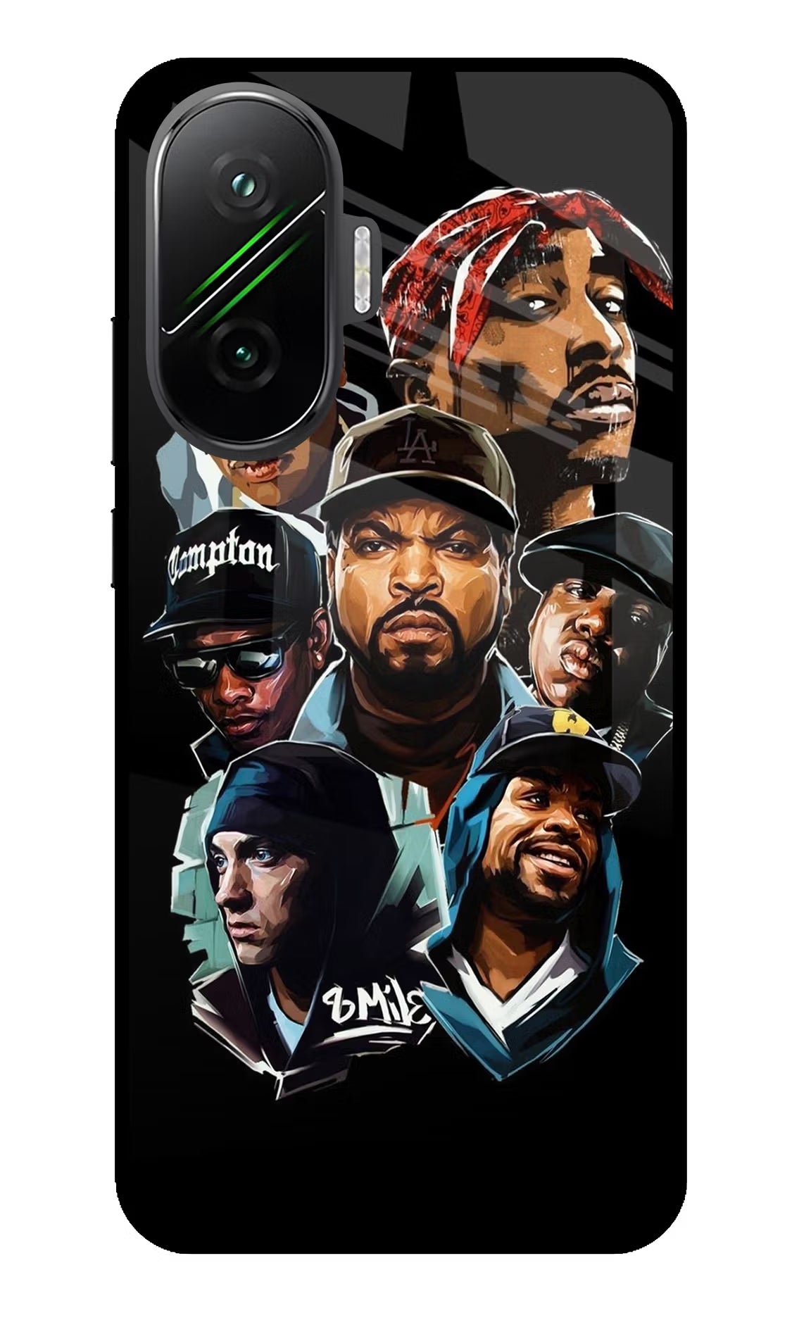 Rappers Poco F7 5G Back Cover - Rappers Poco F7 5G Glass Case Back Cover by Casekaro Rappers Poco F7 5G Glass Case Back Cover by Casekaro