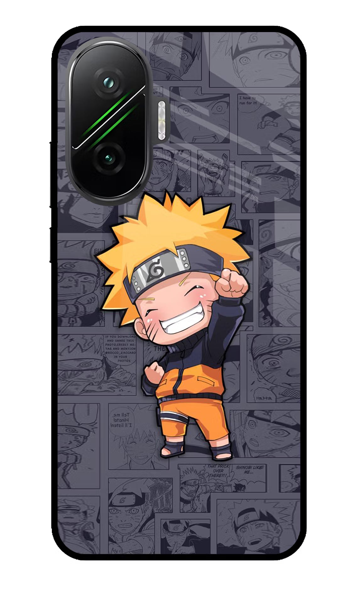 Chota Naruto Poco F7 5G Glass Case - Chota Naruto Poco F7 5G Glass Case Chota Naruto Poco F7 5G Glass Case