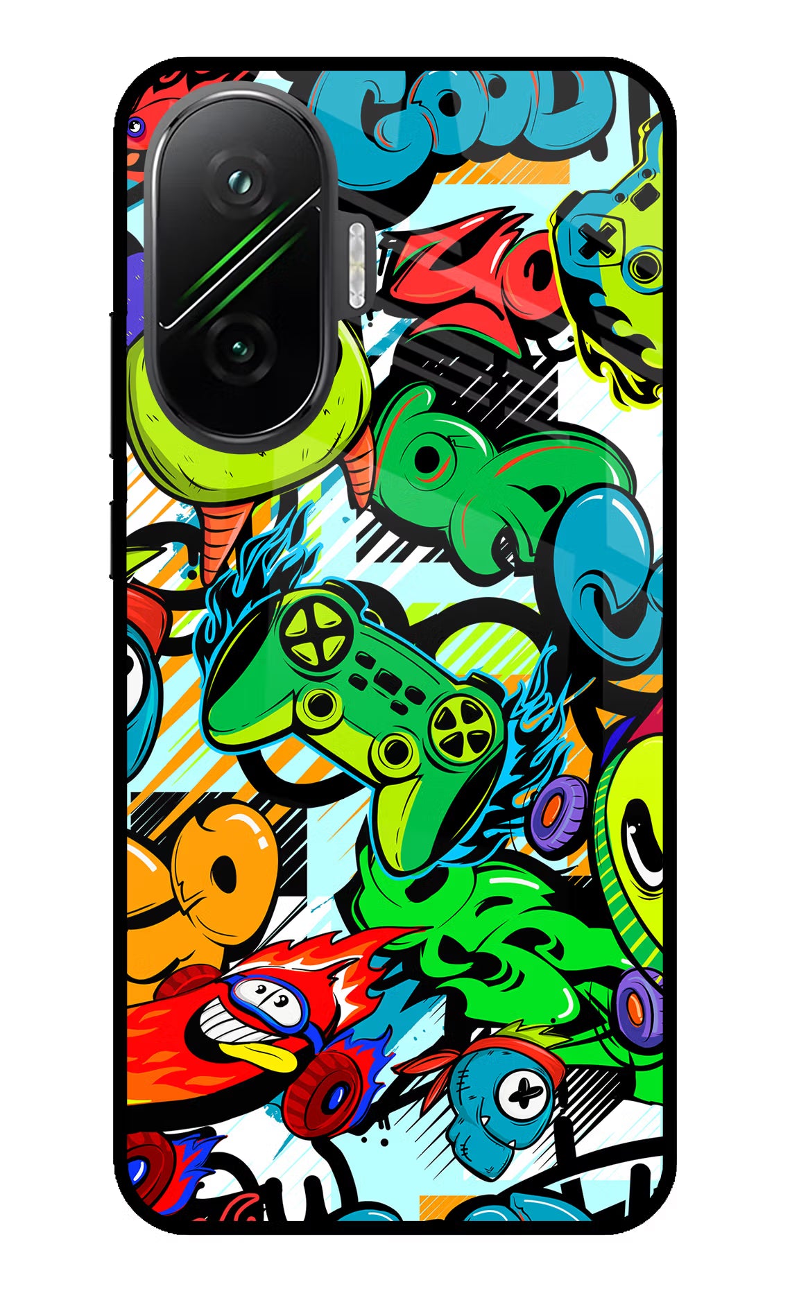 Game Doodle Poco F7 5G Glass Case - Game Doodle Poco F7 5G Glass Case Game Doodle Poco F7 5G Glass Case
