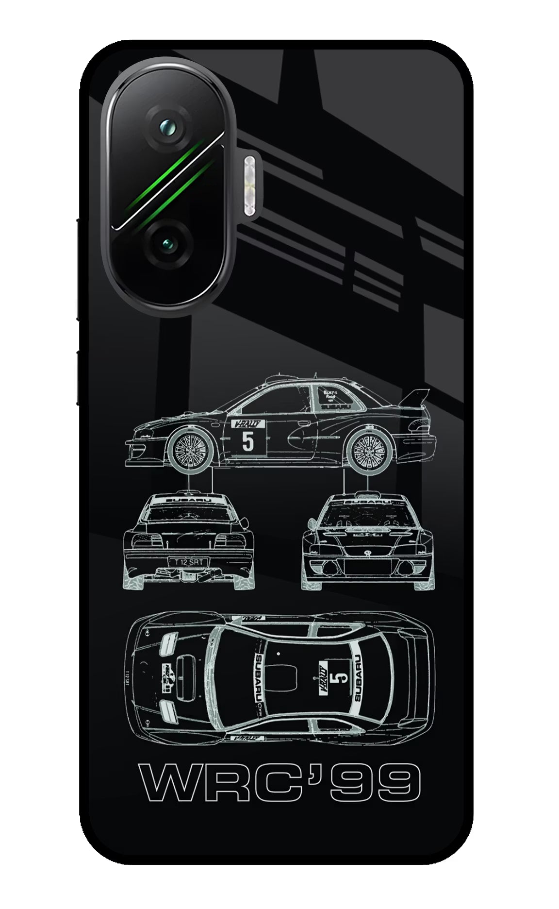 WRC'99 Poco F7 5G Back Cover - WRC'99 Poco F7 5G Glass Case Back Cover by Casekaro WRC'99 Poco F7 5G Glass Case Back Cover by Casekaro