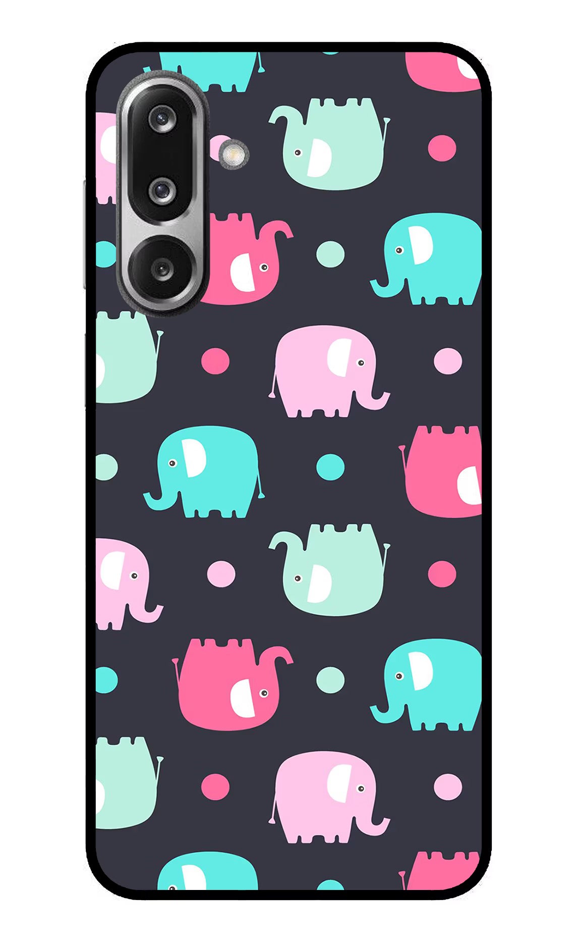 Elephants Samsung F36 5G Back Cover - Elephants Samsung F36 5G Glass Case Back Cover by Casekaro Elephants Samsung F36 5G Glass Case Back Cover by Casekaro