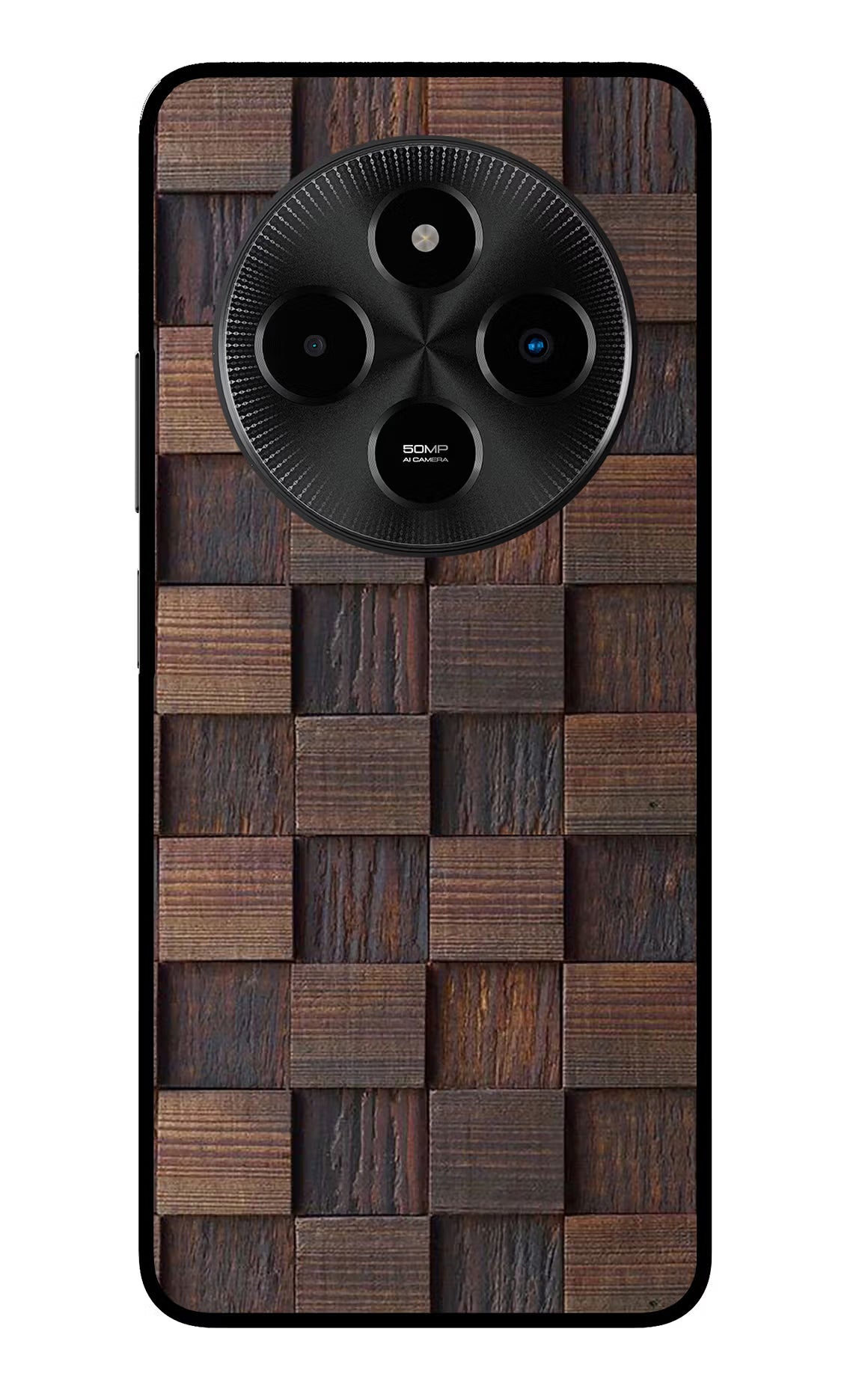 Wooden Cube Design Poco M7 5G Glass Case - Wooden Cube Design Poco M7 5G Glass Case Wooden Cube Design Poco M7 5G Glass Case