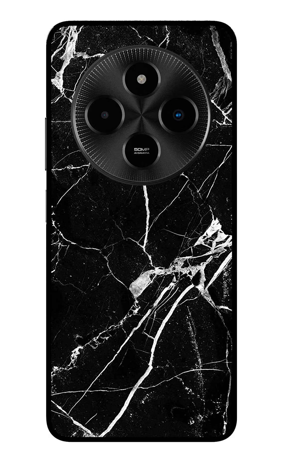 Black Marble Pattern Poco M7 5G Glass Case - Black Marble Pattern Poco M7 5G Glass Case Black Marble Pattern Poco M7 5G Glass Case