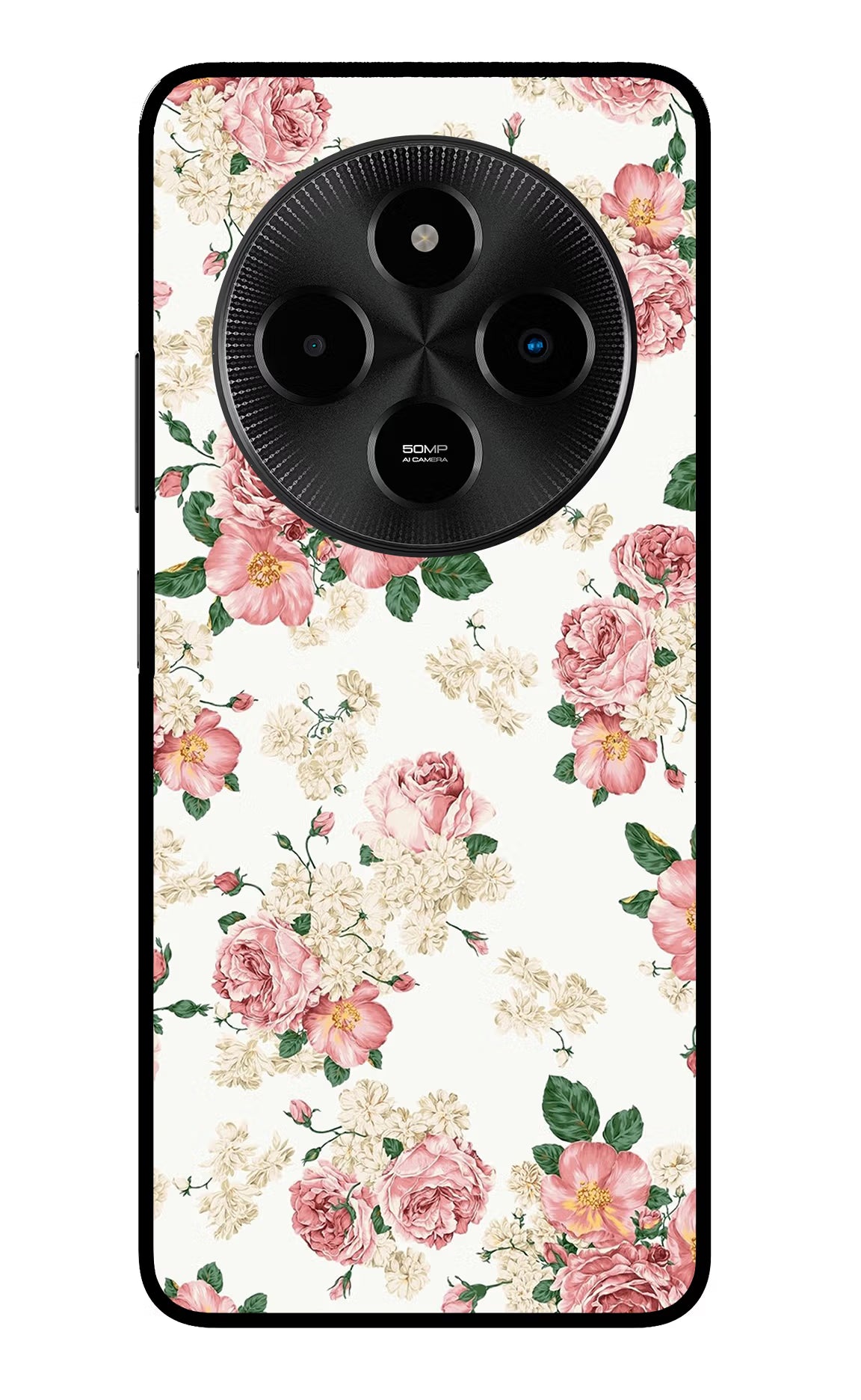 Flowers Poco M7 5G Glass Case - Flowers Poco M7 5G Glass Case Flowers Poco M7 5G Glass Case