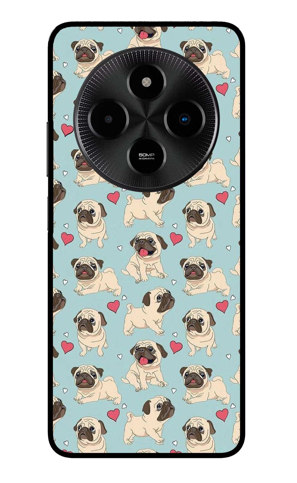 Pug Dog Poco M7 5G Back Cover - Pug Dog Poco M7 5G Glass Case Back Cover by Casekaro Pug Dog Poco M7 5G Glass Case Back Cover by Casekaro