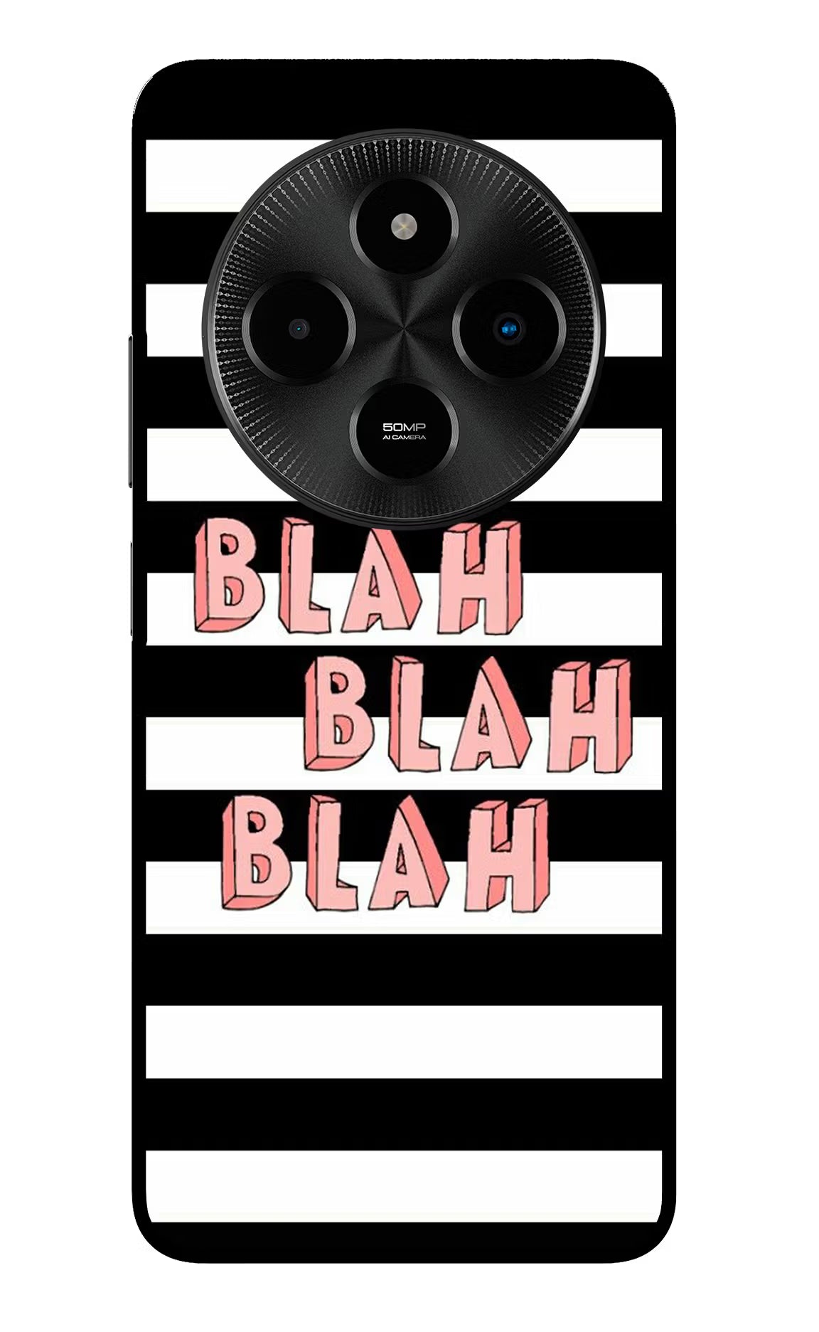 Blah Blah Blah Poco M7 5G Back Cover - Blah Blah Blah Poco M7 5G Glass Case Back Cover by Casekaro Blah Blah Blah Poco M7 5G Glass Case Back Cover by Casekaro