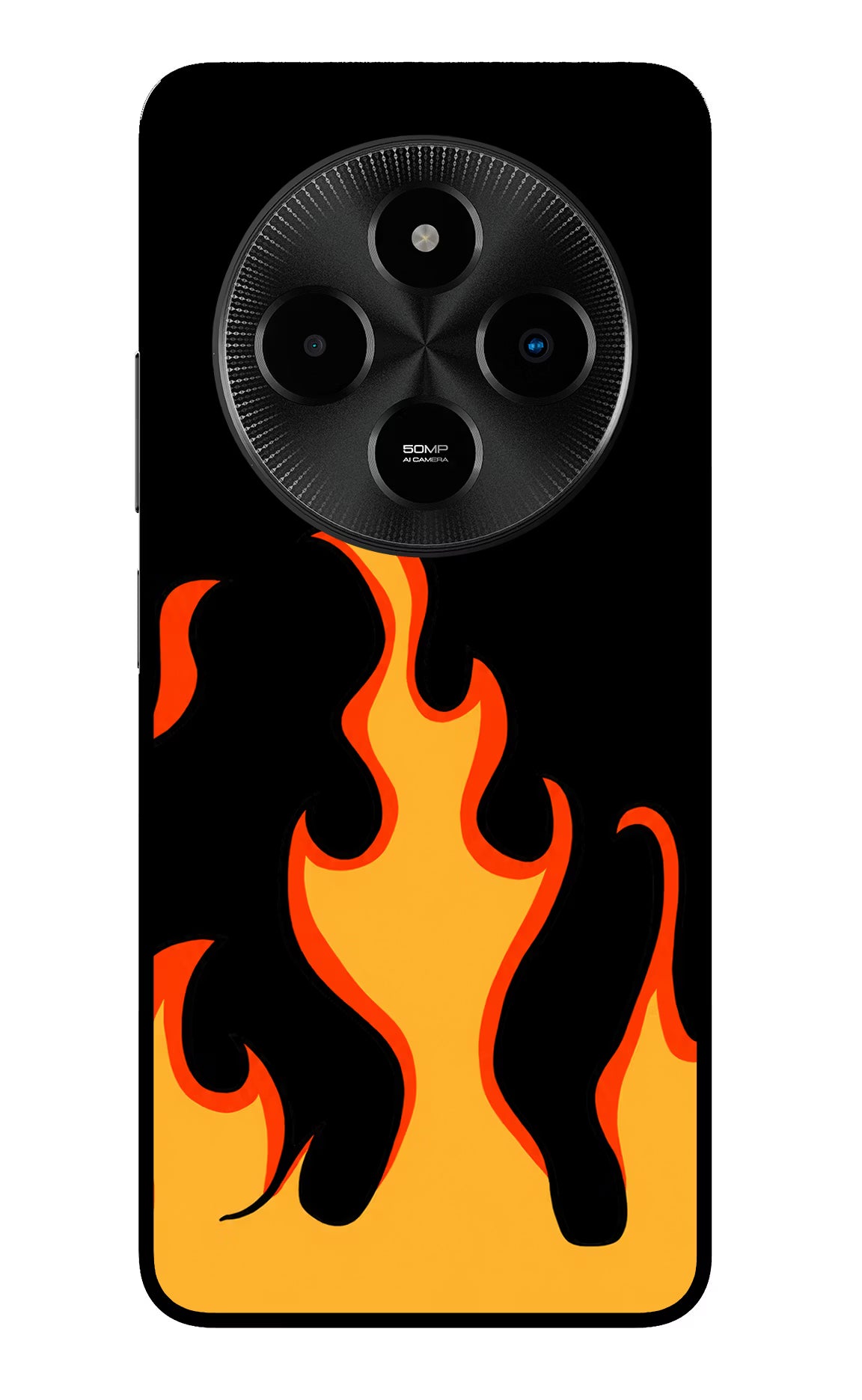 Fired Up – Black Poco M7 5G Back Cover - Fired Up – Black Poco M7 5G Glass Case Back Cover by Casekaro Fired Up – Black Poco M7 5G Glass Case Back Cover by Casekaro