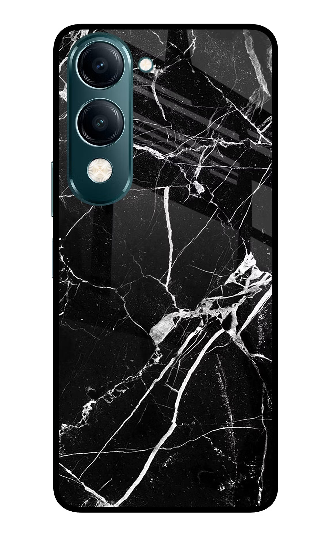 Black Marble Pattern Vivo Y19s 5G Back Cover - Black Marble Pattern Vivo Y19s 5G Glass Case Back Cover by Casekaro Black Marble Pattern Vivo Y19s 5G Glass Case Back Cover by Casekaro