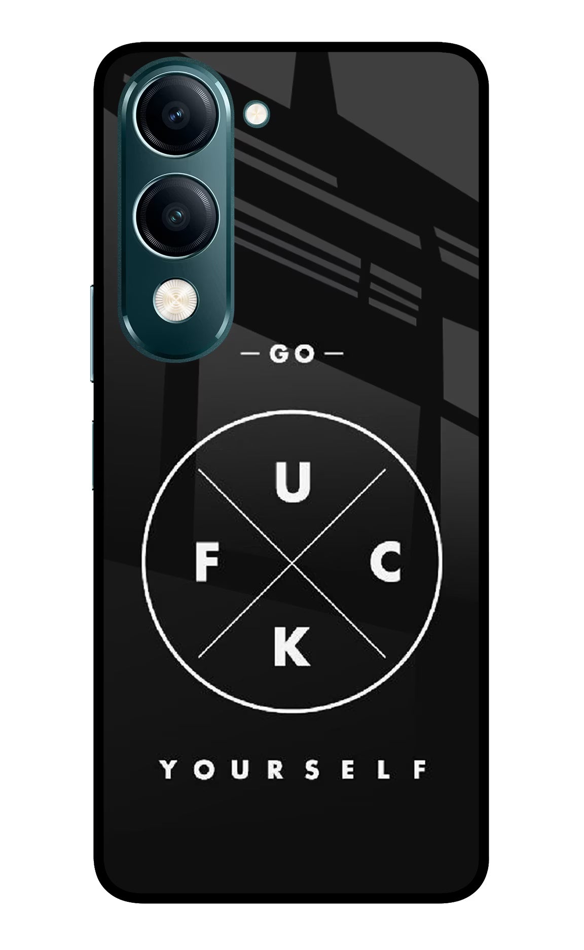 Go Fuck Yourself Vivo Y19s 5G Back Cover - Go Fuck Yourself Vivo Y19s 5G Glass Case Back Cover by Casekaro Go Fuck Yourself Vivo Y19s 5G Glass Case Back Cover by Casekaro