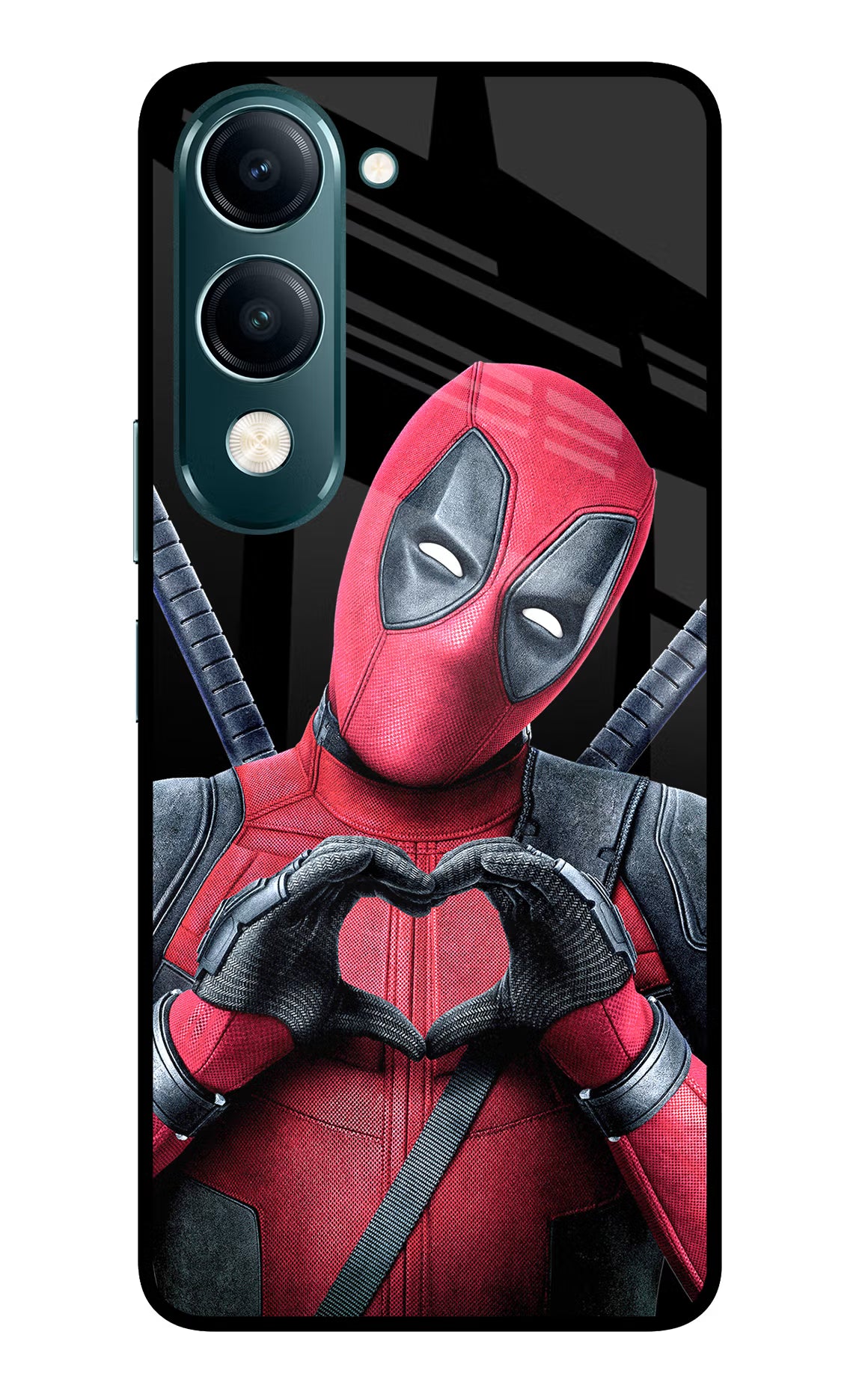 Deadpool Vivo Y19s 5G Back Cover - Deadpool Vivo Y19s 5G Glass Case Back Cover by Casekaro Deadpool Vivo Y19s 5G Glass Case Back Cover by Casekaro
