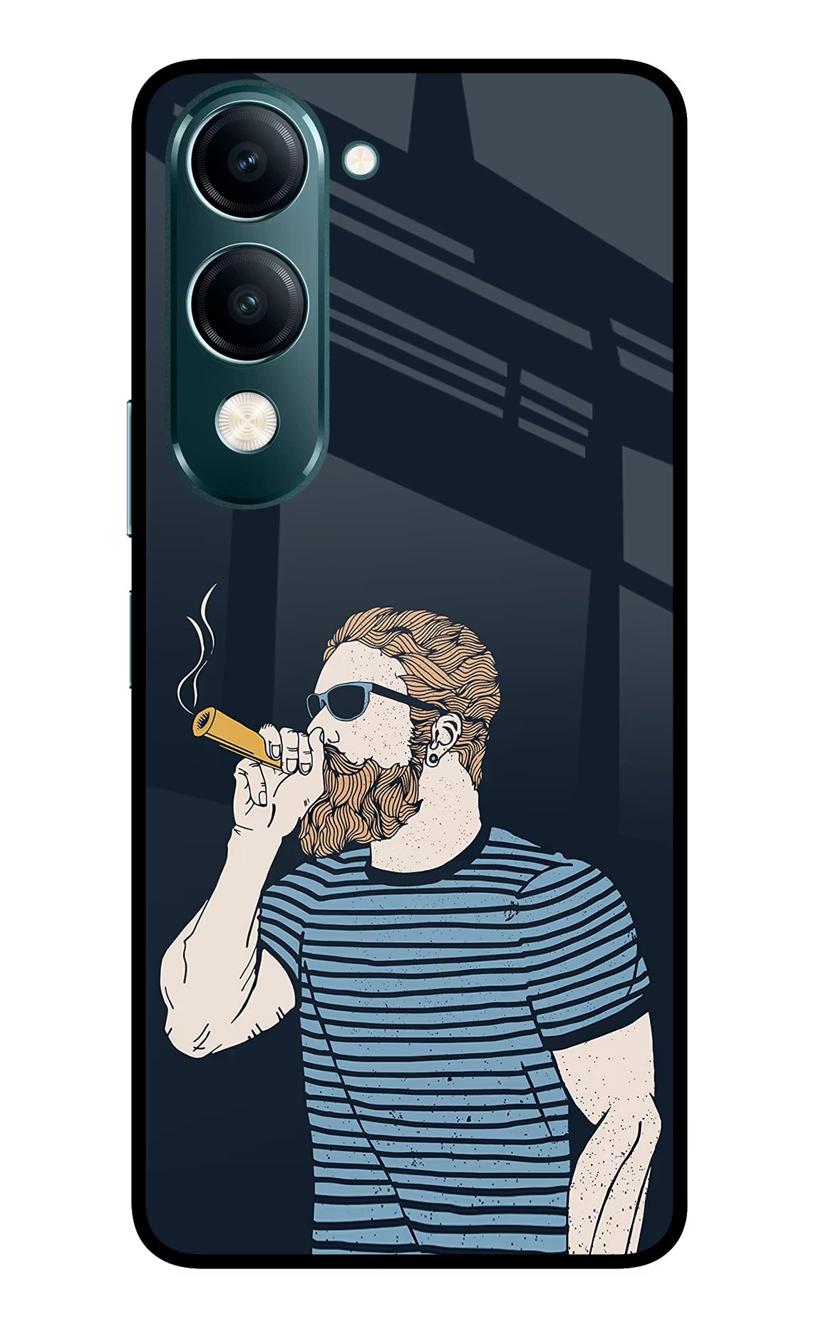 Smoking Vivo Y19s 5G Back Cover - Smoking Vivo Y19s 5G Glass Case Back Cover by Casekaro Smoking Vivo Y19s 5G Glass Case Back Cover by Casekaro