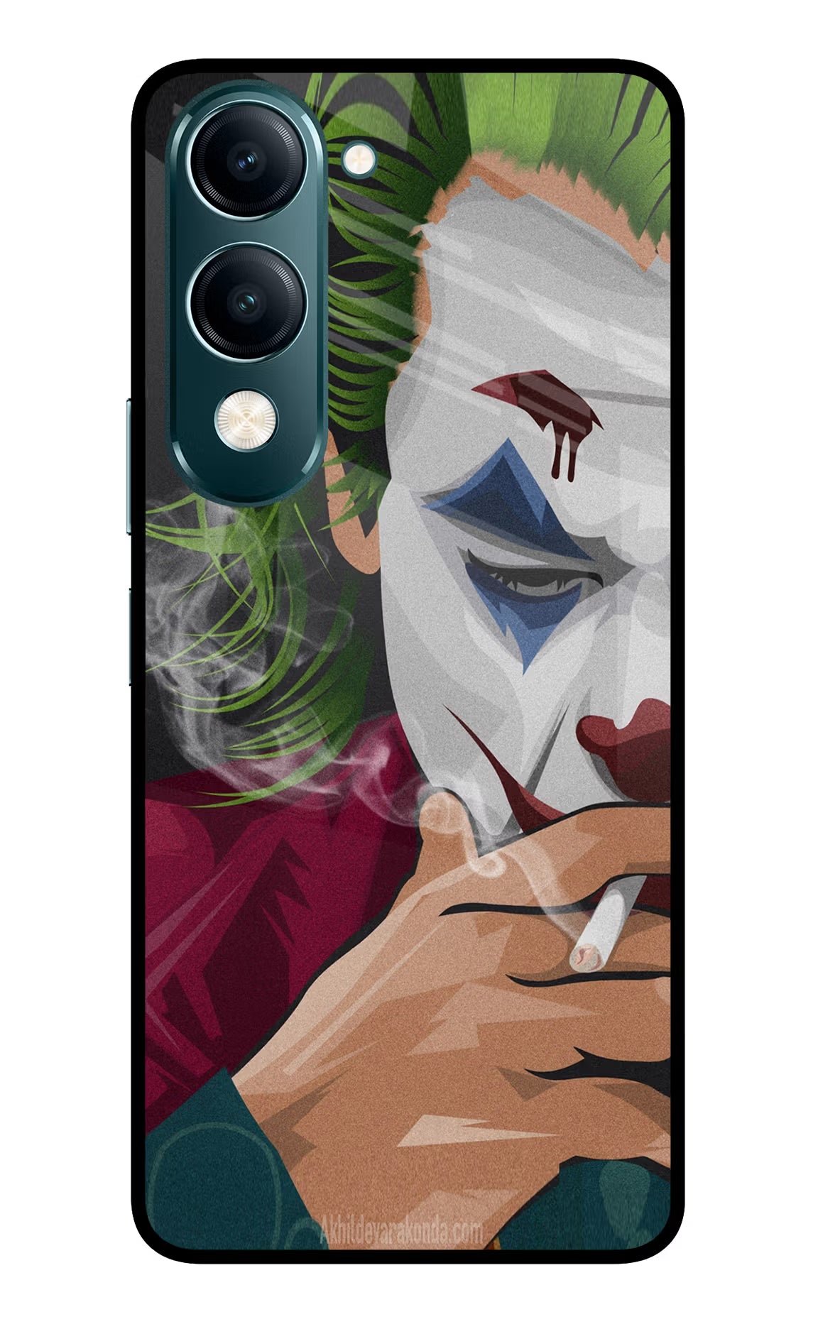 Joker Smoking Vivo Y19s 5G Back Cover - Joker Smoking Vivo Y19s 5G Glass Case Back Cover by Casekaro Joker Smoking Vivo Y19s 5G Glass Case Back Cover by Casekaro