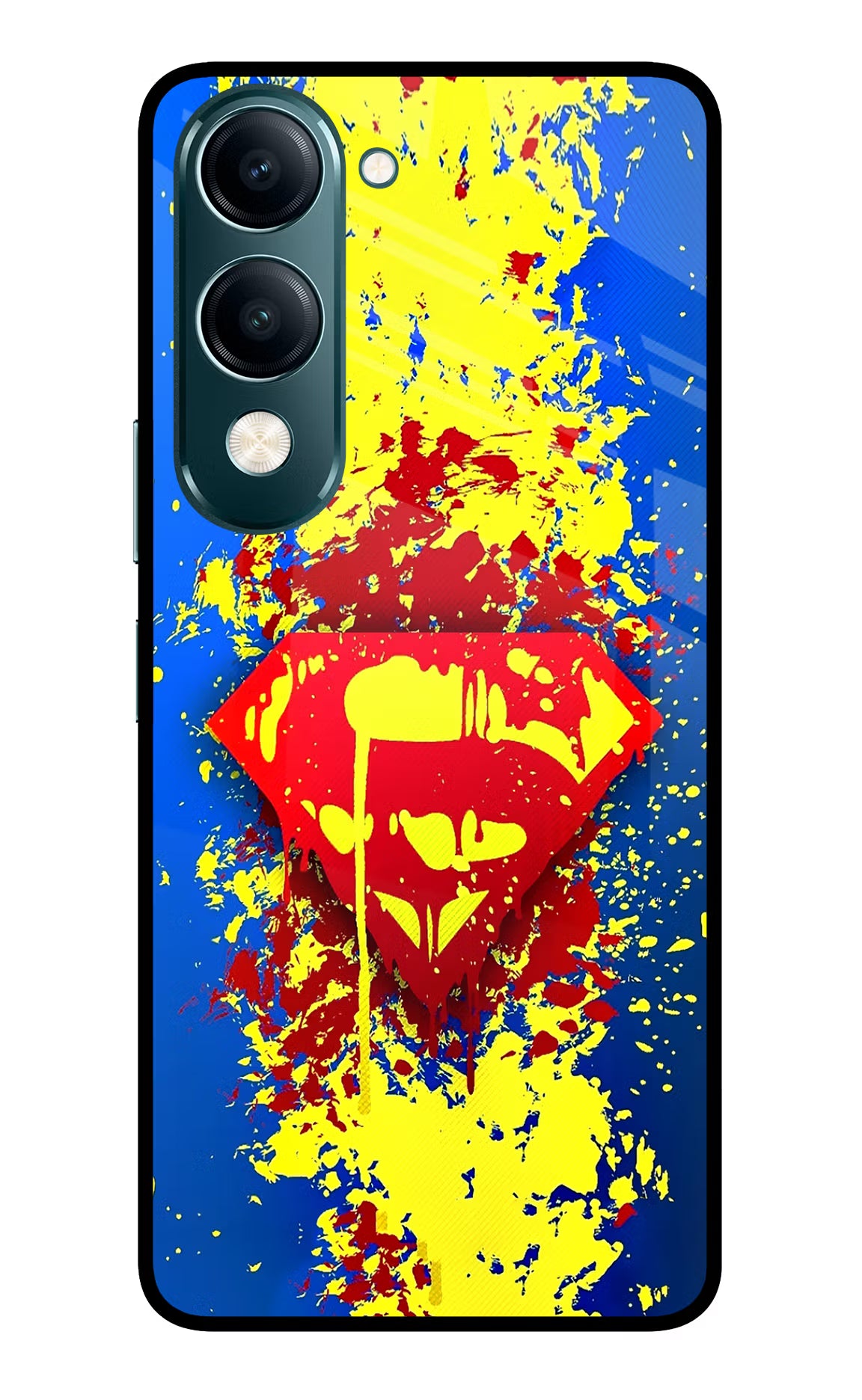 Superman logo Vivo Y19s 5G Back Cover - Superman logo Vivo Y19s 5G Glass Case Back Cover by Casekaro Superman logo Vivo Y19s 5G Glass Case Back Cover by Casekaro