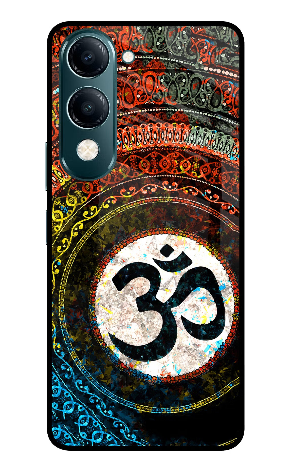 Om Cultural Vivo Y19s 5G Back Cover - Om Cultural Vivo Y19s 5G Glass Case Back Cover by Casekaro Om Cultural Vivo Y19s 5G Glass Case Back Cover by Casekaro