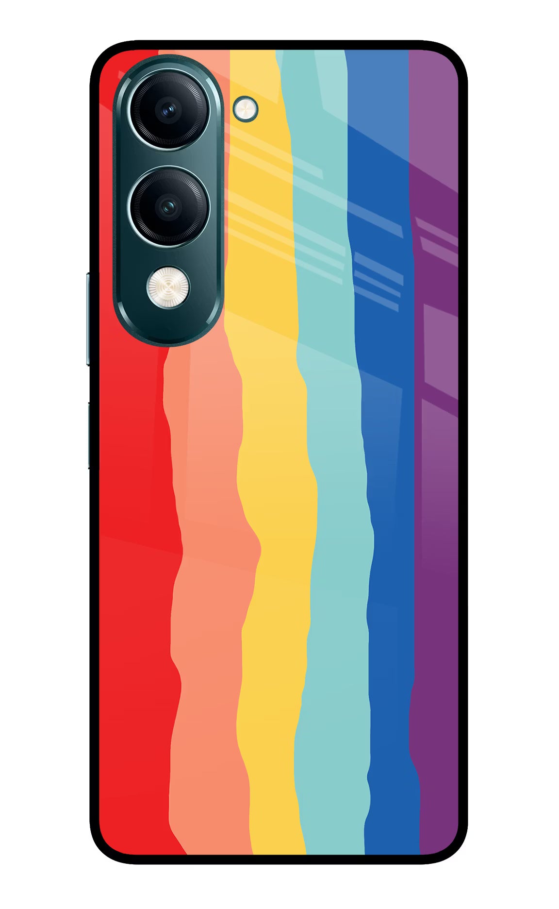 Rainbow Vivo Y19s 5G Glass Case - Rainbow Vivo Y19s 5G Glass Case Rainbow Vivo Y19s 5G Glass Case