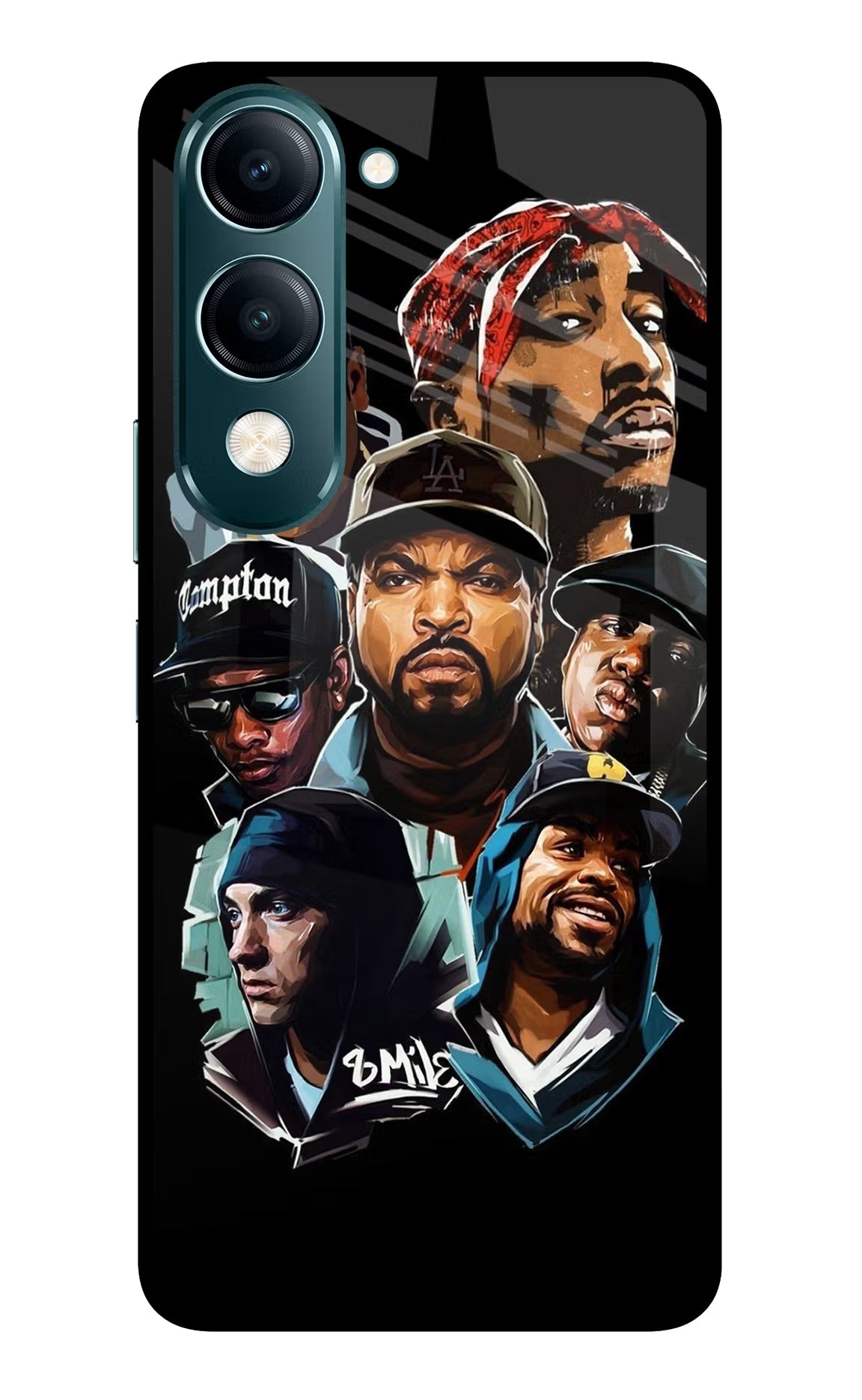 Rappers Vivo Y19s 5G Back Cover - Rappers Vivo Y19s 5G Glass Case Back Cover by Casekaro Rappers Vivo Y19s 5G Glass Case Back Cover by Casekaro