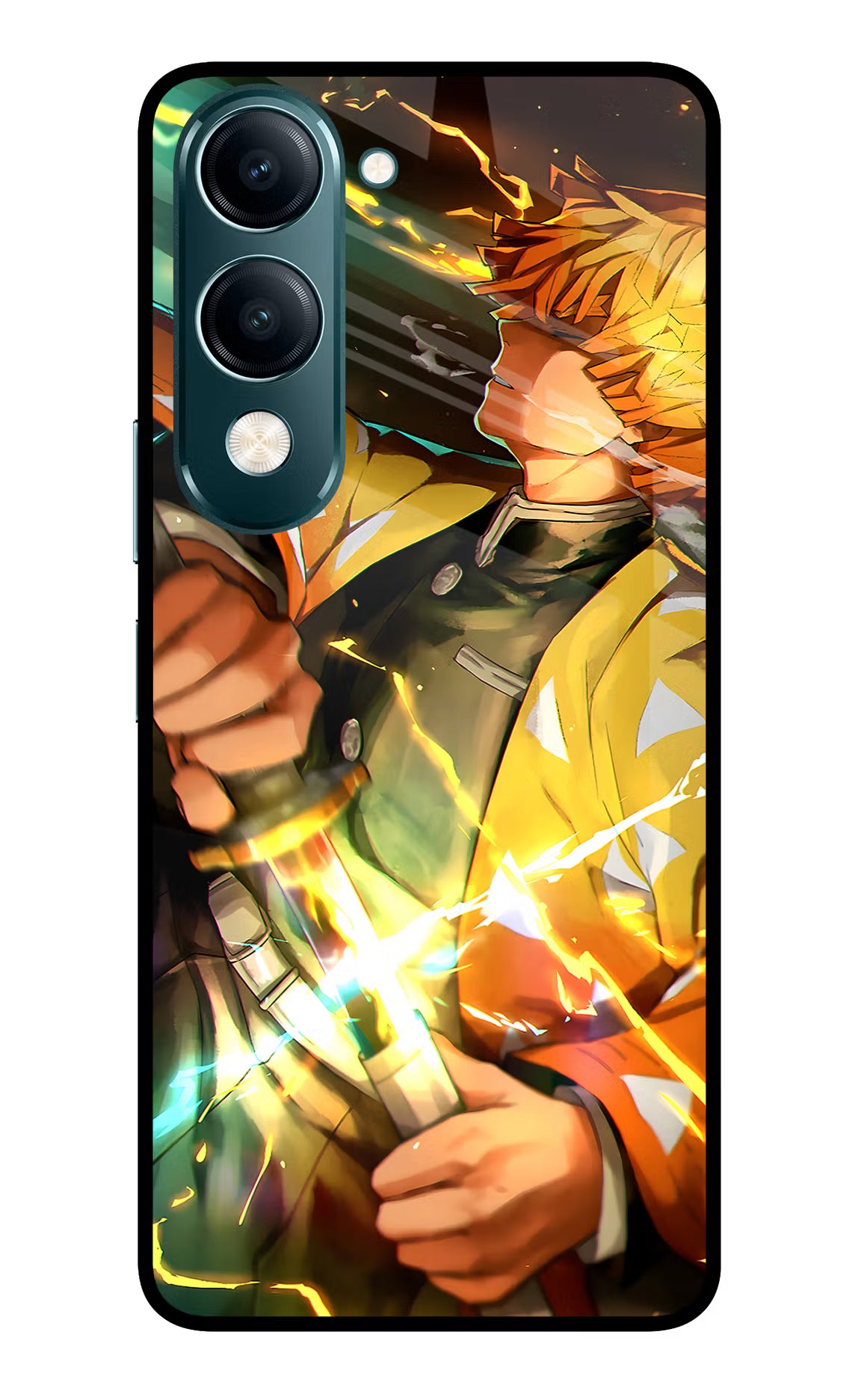 Demon Slayer Vivo Y19s 5G Glass Case - Demon Slayer Vivo Y19s 5G Glass Case Demon Slayer Vivo Y19s 5G Glass Case