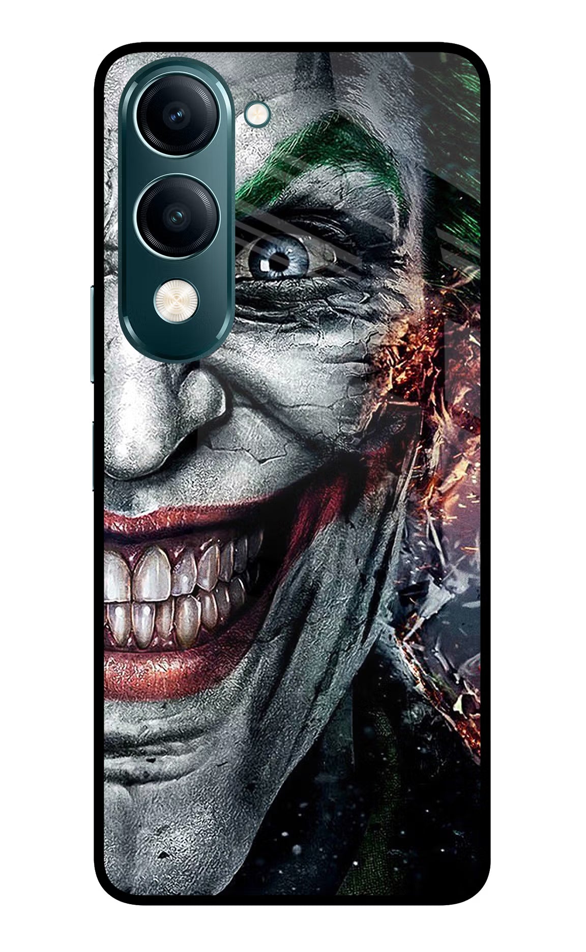 Joker Cam Vivo Y19s 5G Back Cover - Joker Cam Vivo Y19s 5G Glass Case Back Cover by Casekaro Joker Cam Vivo Y19s 5G Glass Case Back Cover by Casekaro