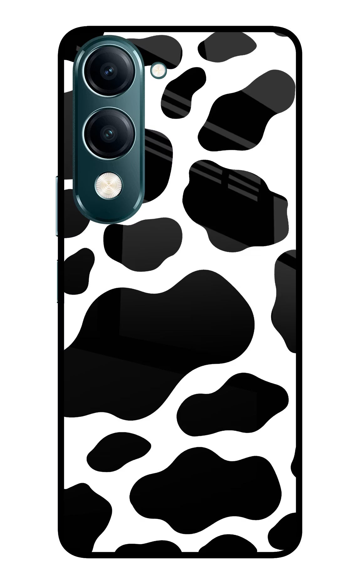 Cow Spots Vivo Y19s 5G Glass Case - Cow Spots Vivo Y19s 5G Glass Case Cow Spots Vivo Y19s 5G Glass Case