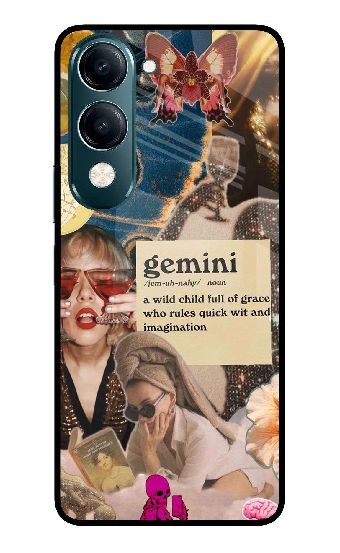 Gemini Zodiac Vivo Y19s 5G Back Cover - Gemini Zodiac Vivo Y19s 5G Glass Case Back Cover by Casekaro Gemini Zodiac Vivo Y19s 5G Glass Case Back Cover by Casekaro