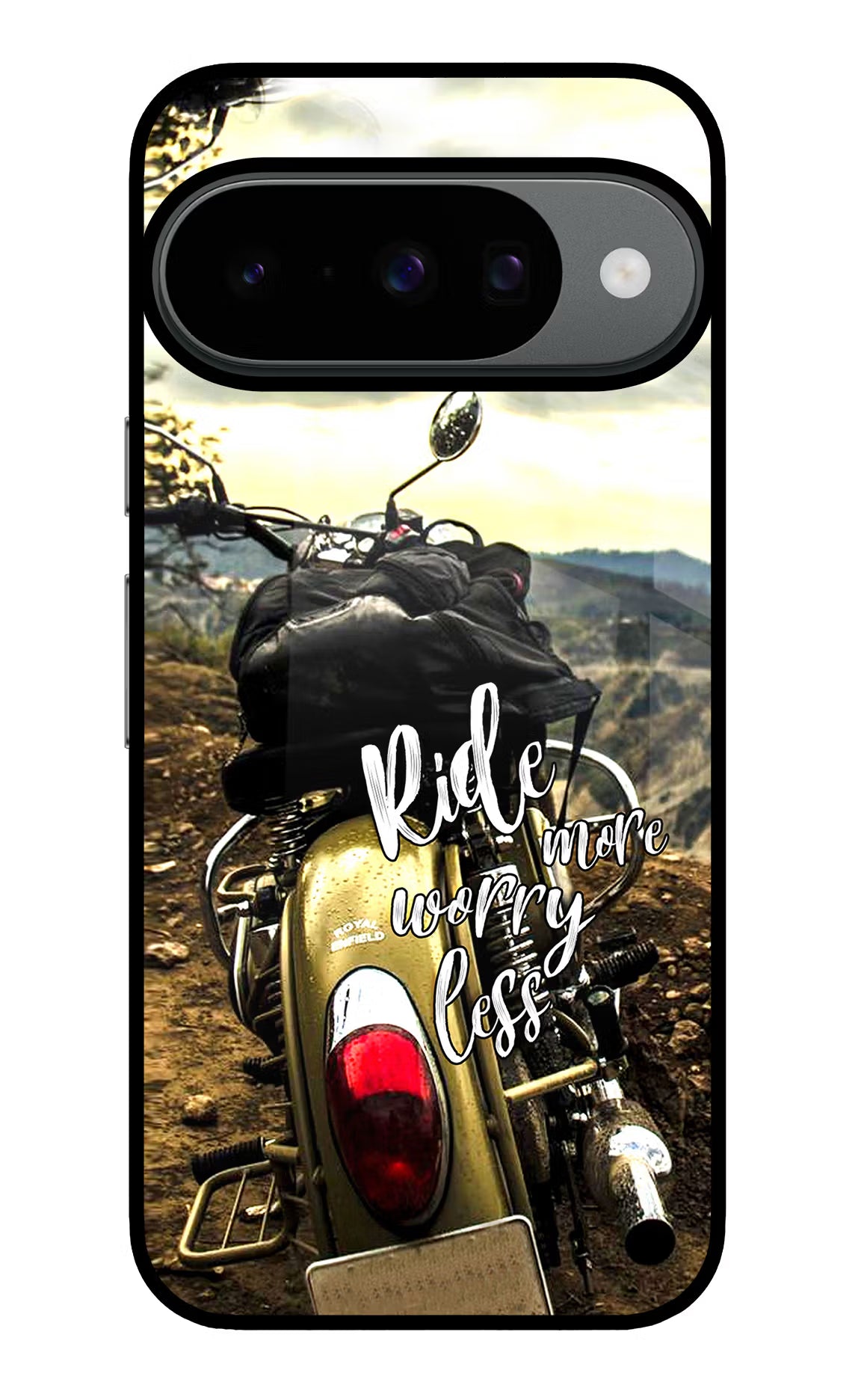 Ride More Worry Less Google Pixel 10 Back Cover - Ride More Worry Less Google Pixel 10 Glass Case Back Cover by Casekaro Ride More Worry Less Google Pixel 10 Glass Case Back Cover by Casekaro