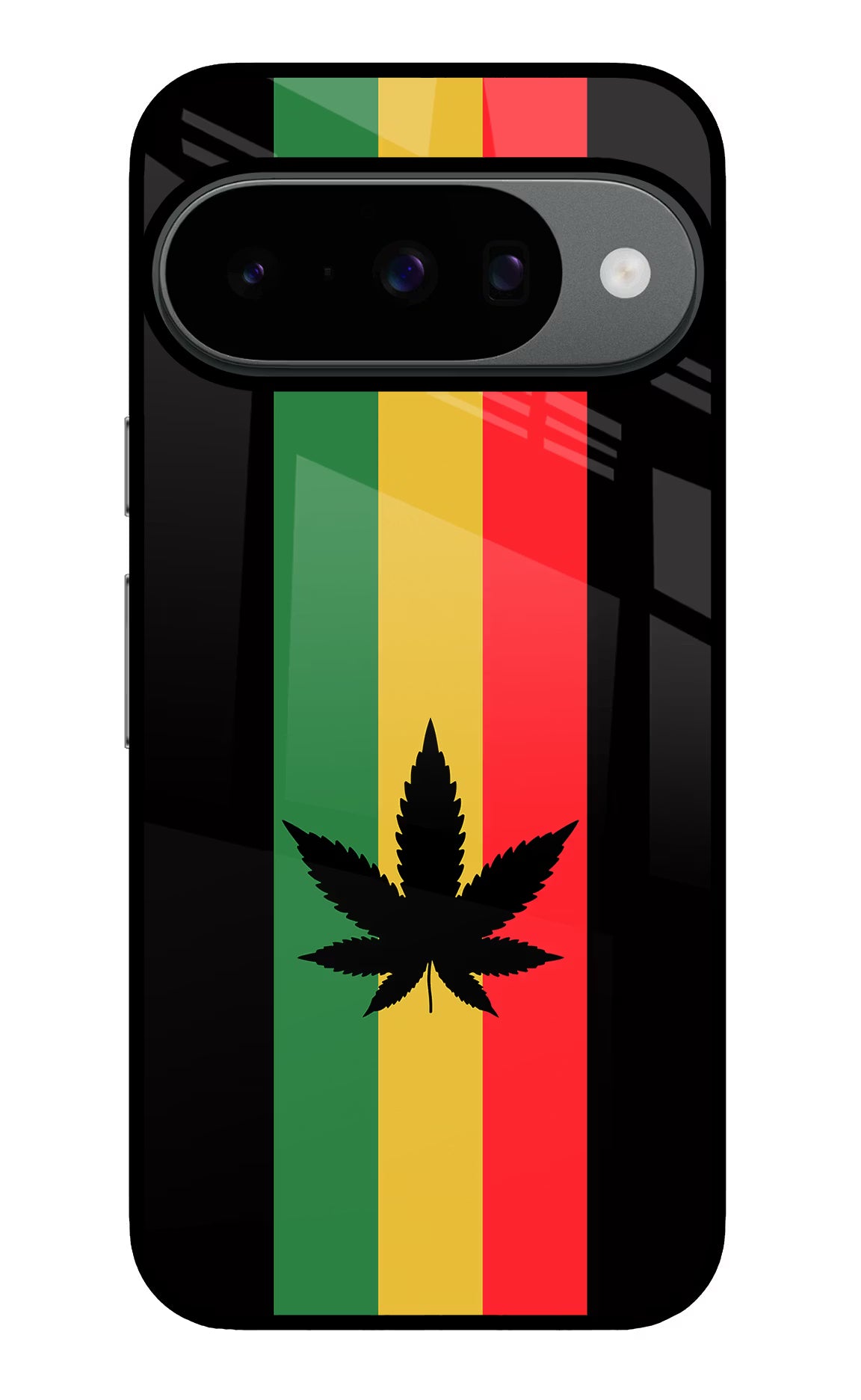 Weed Flag Google Pixel 10 Back Cover - Weed Flag Google Pixel 10 Glass Case Back Cover by Casekaro Weed Flag Google Pixel 10 Glass Case Back Cover by Casekaro