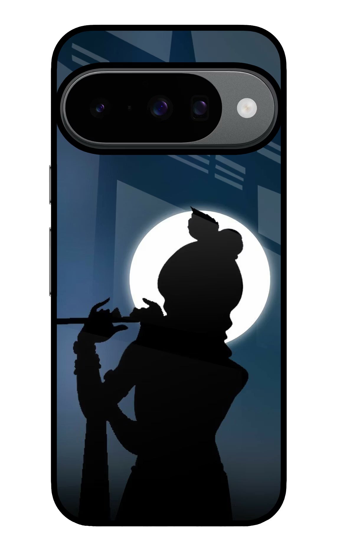 Shri Krishna Silhouette Google Pixel 10 Back Cover - Shri Krishna Silhouette Google Pixel 10 Glass Case Back Cover by Casekaro Shri Krishna Silhouette Google Pixel 10 Glass Case Back Cover by Casekaro