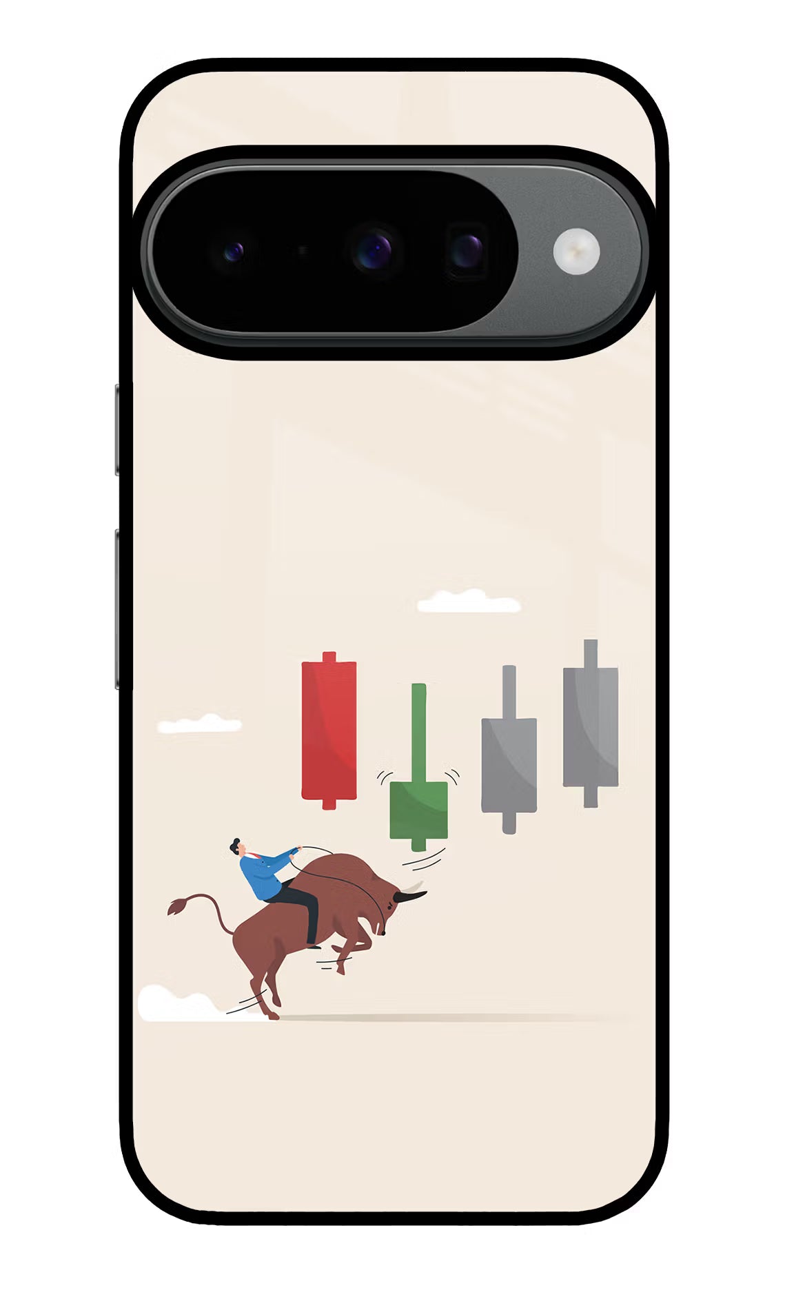 Bull Trading Momentum Google Pixel 10 Back Cover - Bull Trading Momentum Google Pixel 10 Glass Case Back Cover by Casekaro Bull Trading Momentum Google Pixel 10 Glass Case Back Cover by Casekaro