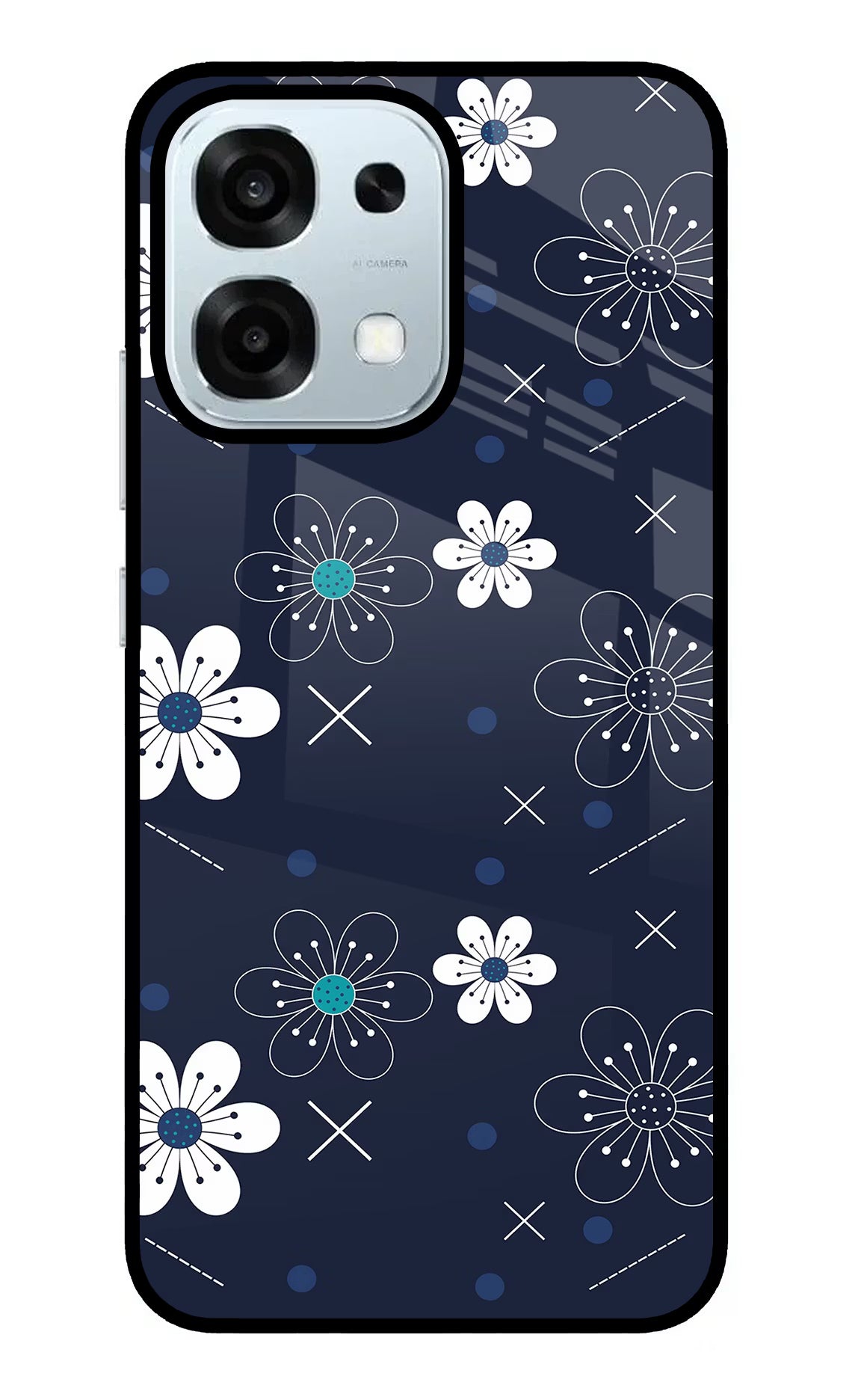 Flowers Oppo F31 5G Glass Case - Flowers Oppo F31 5G Glass Case Flowers Oppo F31 5G Glass Case