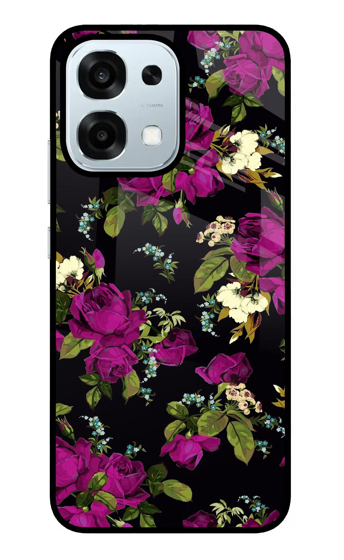 Flowers Oppo F31 5G Glass Case - Flowers Oppo F31 5G Glass Case Flowers Oppo F31 5G Glass Case