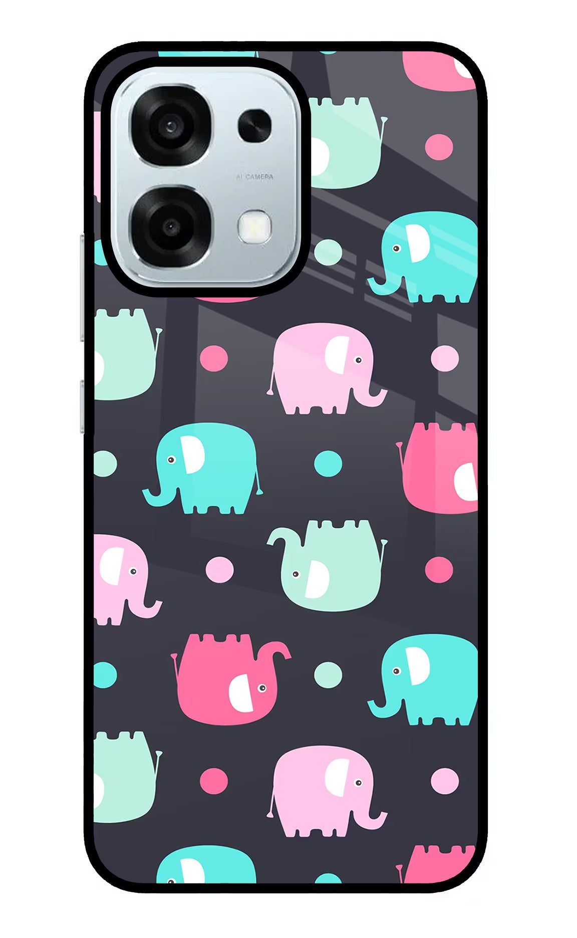 Elephants Oppo F31 5G Back Cover - Elephants Oppo F31 5G Glass Case Back Cover by Casekaro Elephants Oppo F31 5G Glass Case Back Cover by Casekaro