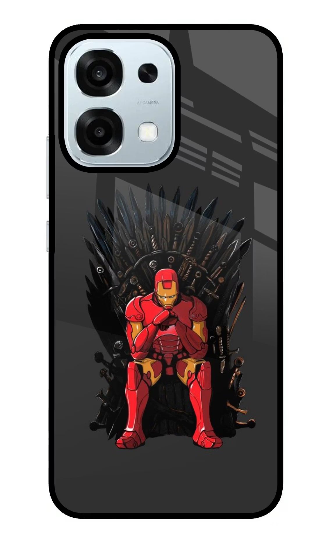 Ironman Throne Oppo F31 5G Glass Case - Ironman Throne Oppo F31 5G Glass Case Ironman Throne Oppo F31 5G Glass Case