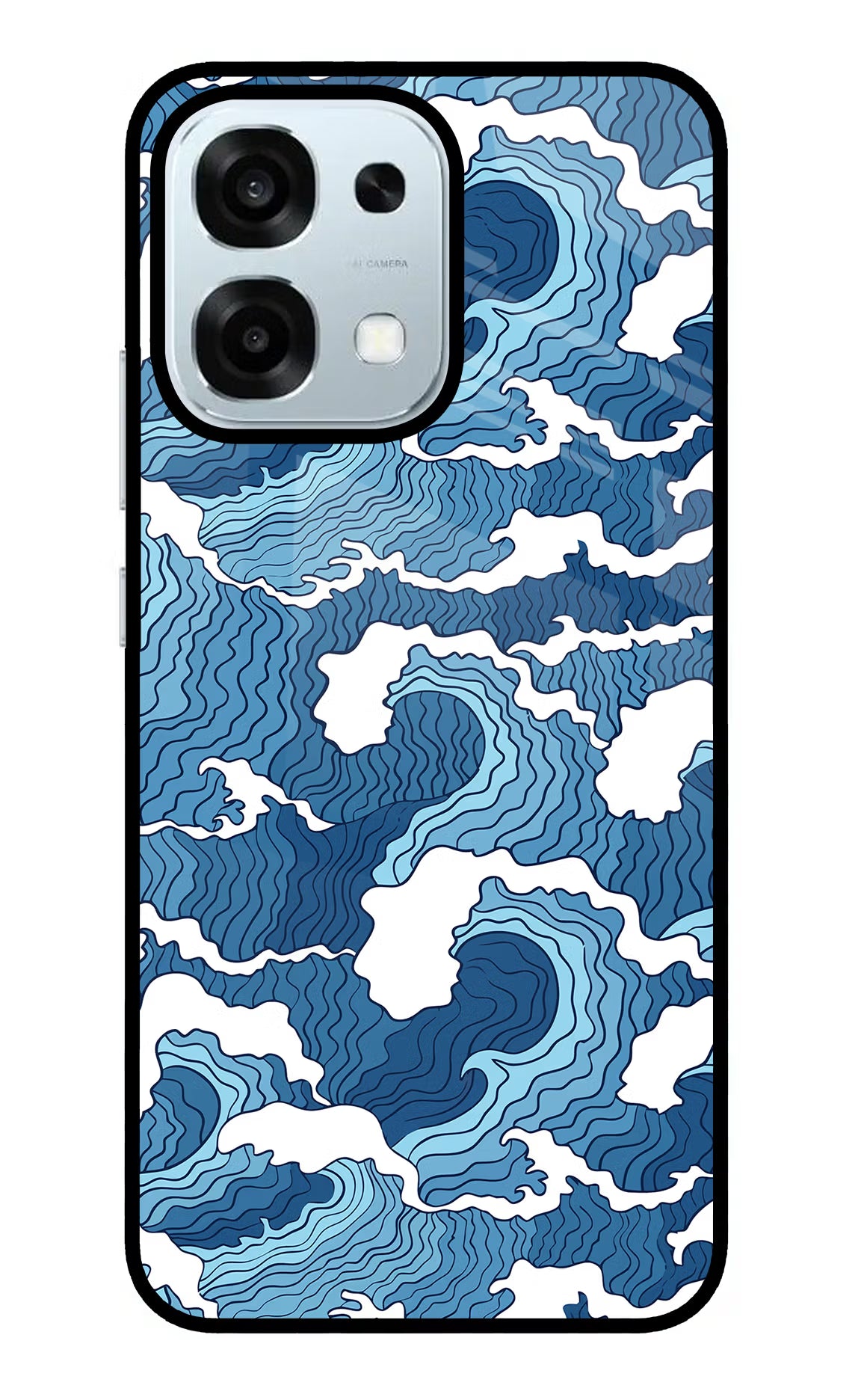 Blue Waves Oppo F31 5G Glass Case - Blue Waves Oppo F31 5G Glass Case Blue Waves Oppo F31 5G Glass Case