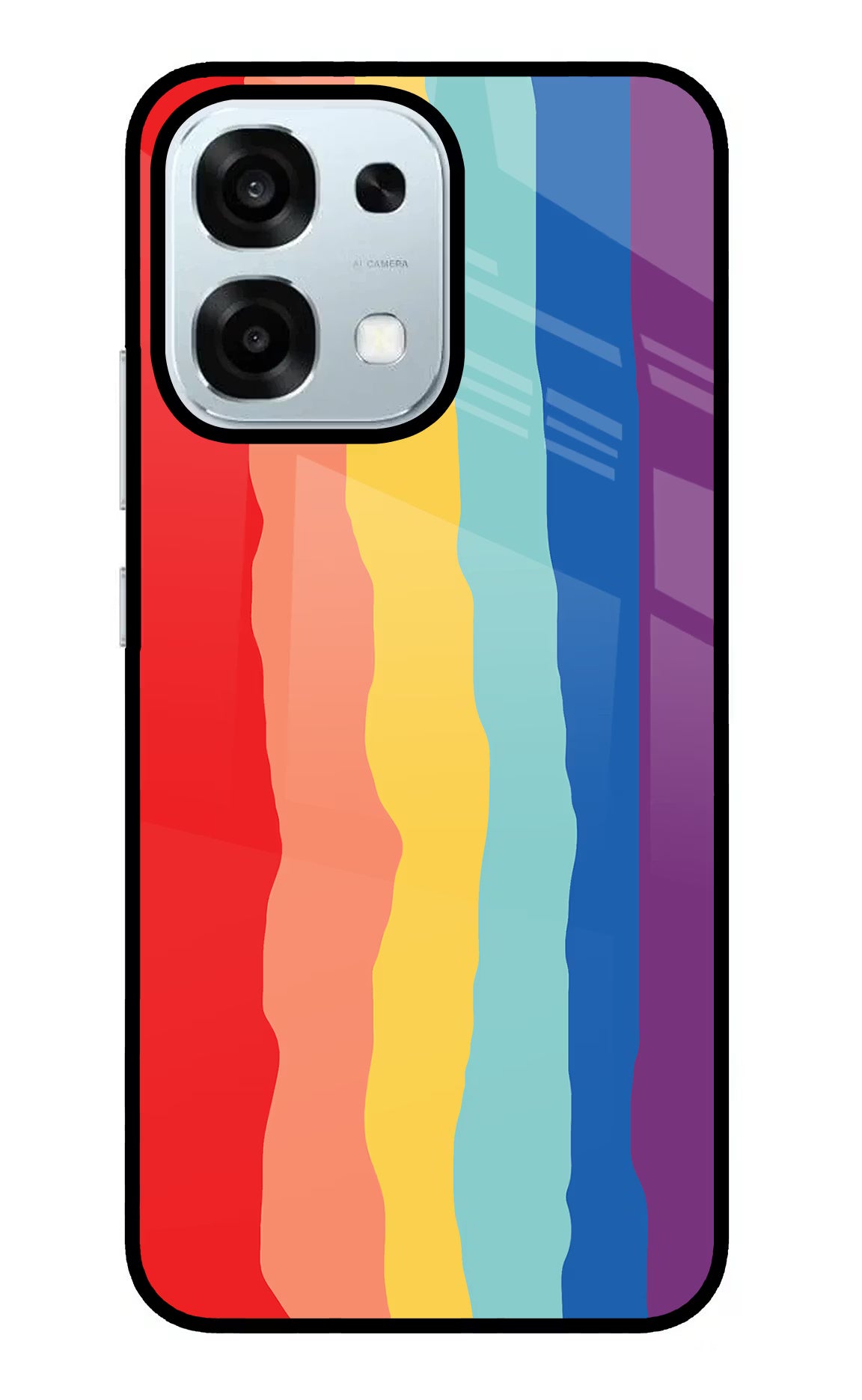 Rainbow Oppo F31 5G Back Cover - Rainbow Oppo F31 5G Glass Case Back Cover by Casekaro Rainbow Oppo F31 5G Glass Case Back Cover by Casekaro