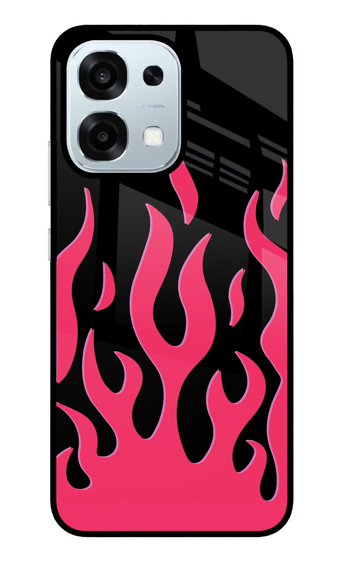 Fire Flames Oppo F31 5G Back Cover - Fire Flames Oppo F31 5G Glass Case Back Cover by Casekaro Fire Flames Oppo F31 5G Glass Case Back Cover by Casekaro