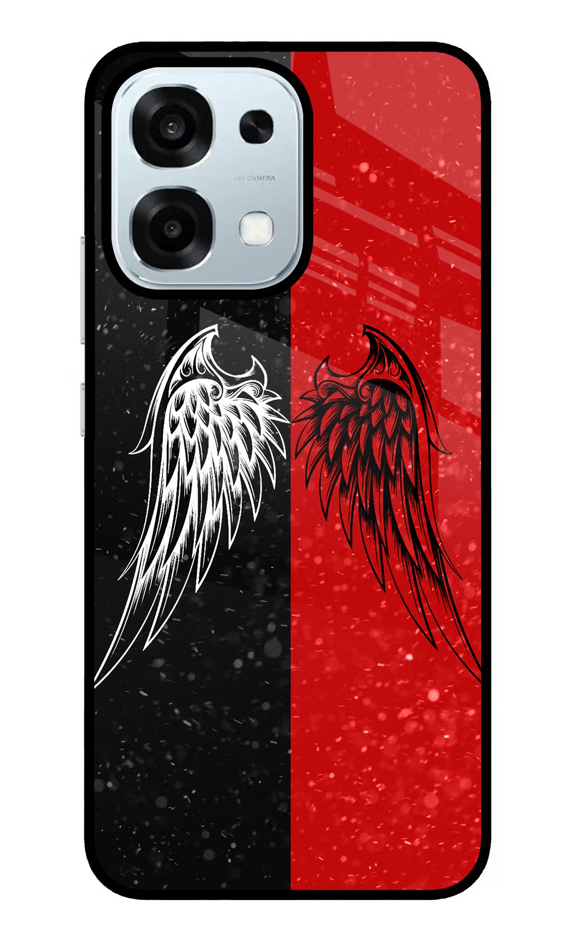 Wings Oppo F31 5G Back Cover - Wings Oppo F31 5G Glass Case Back Cover by Casekaro Wings Oppo F31 5G Glass Case Back Cover by Casekaro