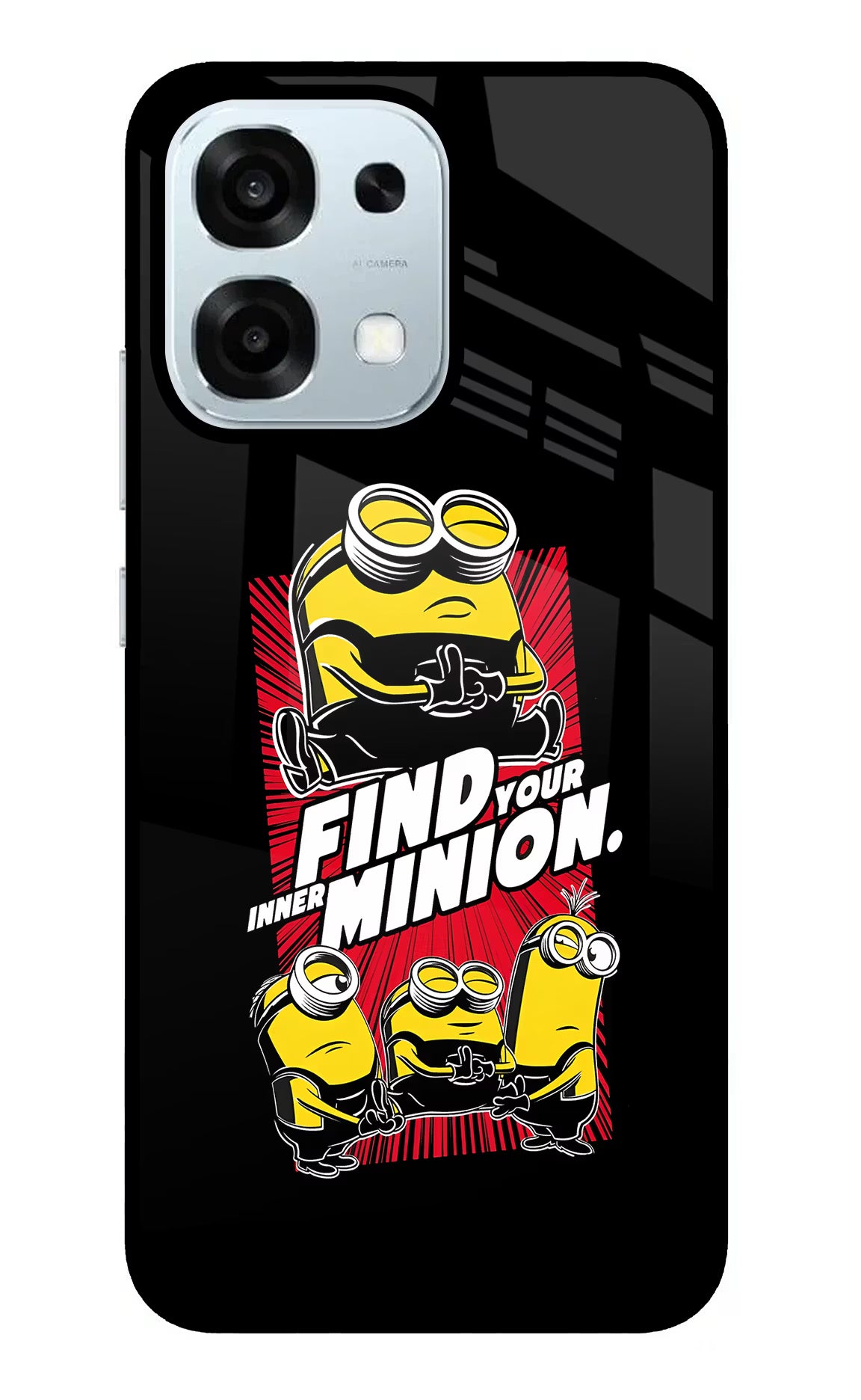 Find your inner Minion Oppo F31 5G Back Cover - Find your inner Minion Oppo F31 5G Glass Case Back Cover by Casekaro Find your inner Minion Oppo F31 5G Glass Case Back Cover by Casekaro
