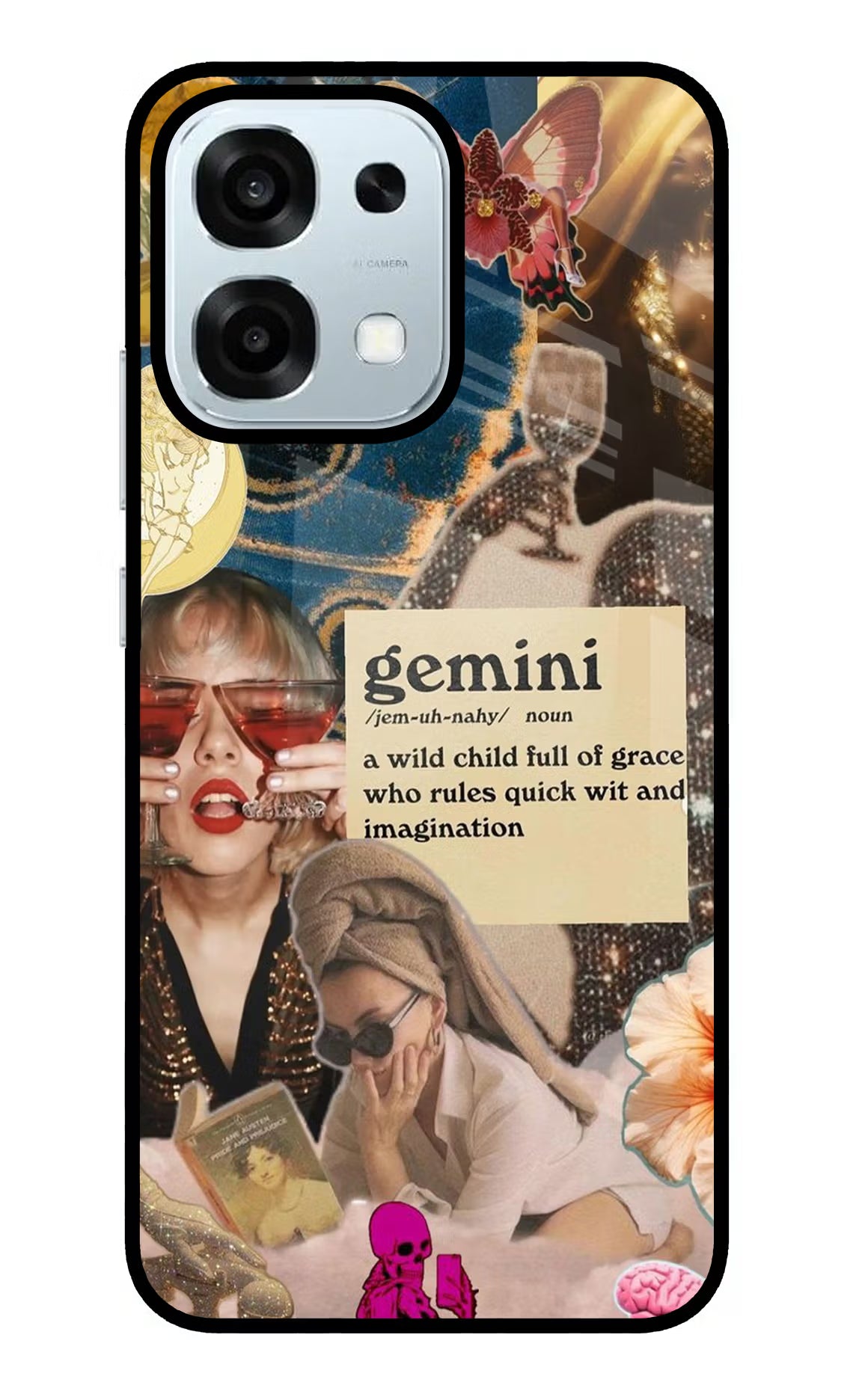 Gemini Zodiac Oppo F31 5G Back Cover - Gemini Zodiac Oppo F31 5G Glass Case Back Cover by Casekaro Gemini Zodiac Oppo F31 5G Glass Case Back Cover by Casekaro