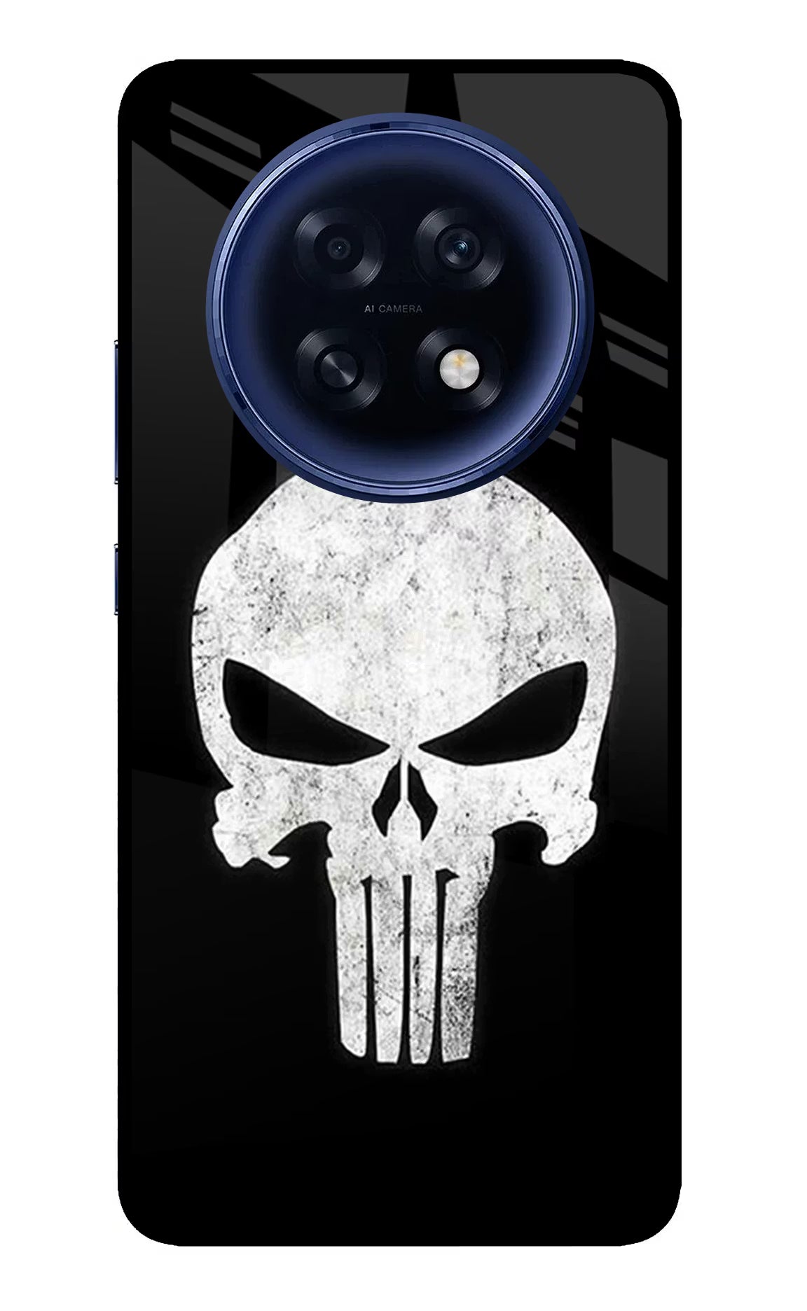 Punisher Skull Oppo F31 Pro Plus 5G Back Cover - Punisher Skull Oppo F31 Pro Plus 5G Glass Case Back Cover by Casekaro Punisher Skull Oppo F31 Pro Plus 5G Glass Case Back Cover by Casekaro