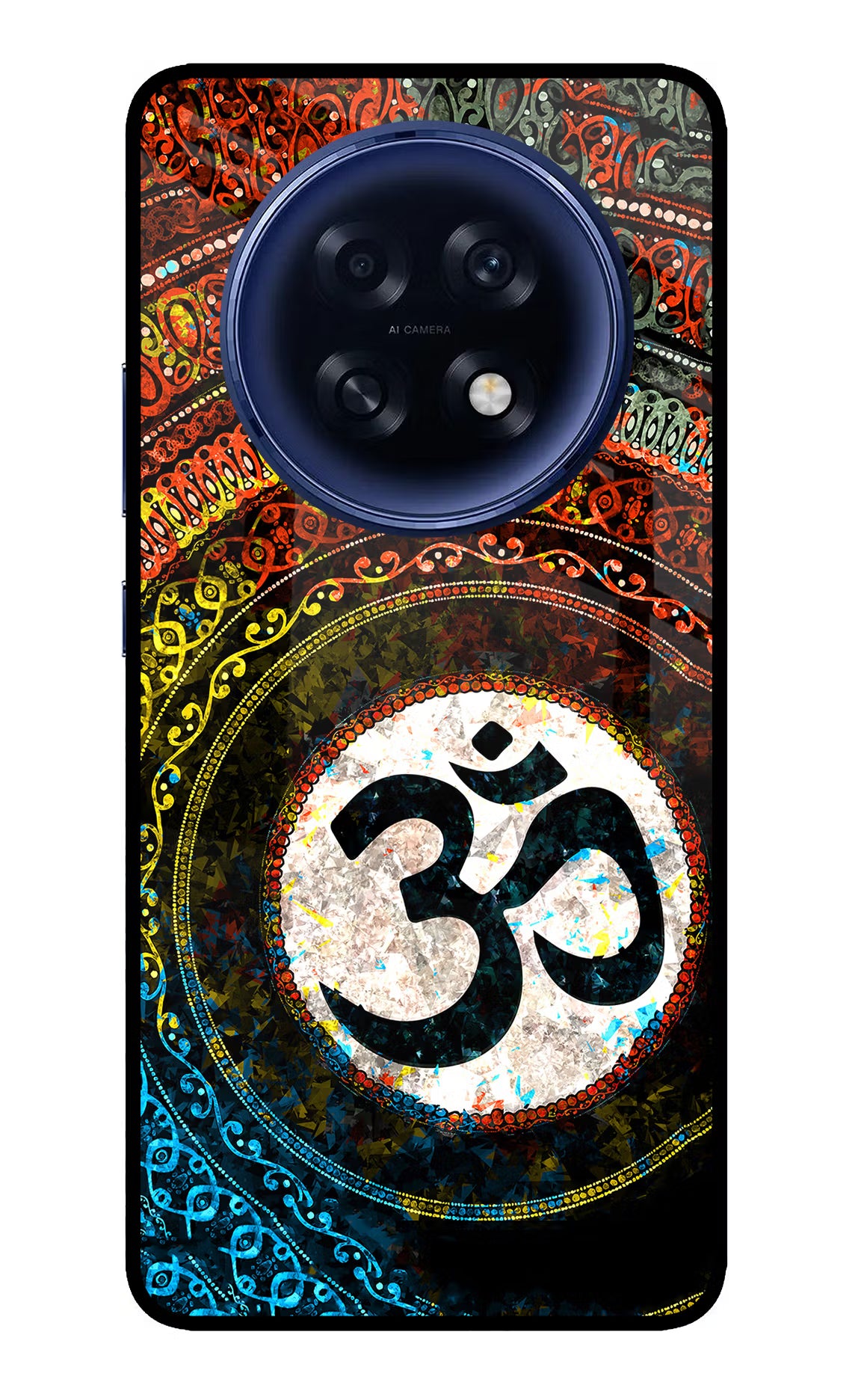 Om Cultural Oppo F31 Pro Plus 5G Back Cover - Om Cultural Oppo F31 Pro Plus 5G Glass Case Back Cover by Casekaro Om Cultural Oppo F31 Pro Plus 5G Glass Case Back Cover by Casekaro