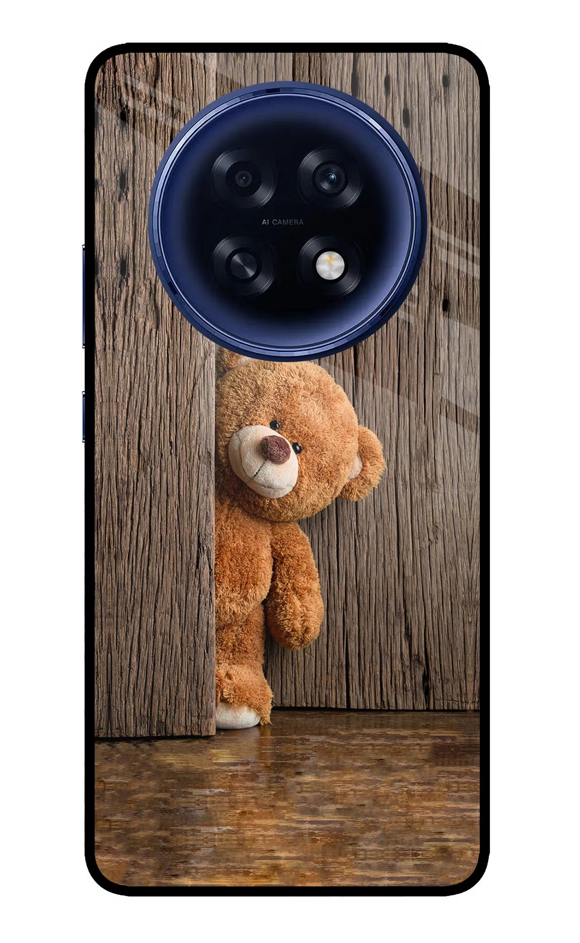 Teddy Wooden Oppo F31 Pro Plus 5G Back Cover - Teddy Wooden Oppo F31 Pro Plus 5G Glass Case Back Cover by Casekaro Teddy Wooden Oppo F31 Pro Plus 5G Glass Case Back Cover by Casekaro