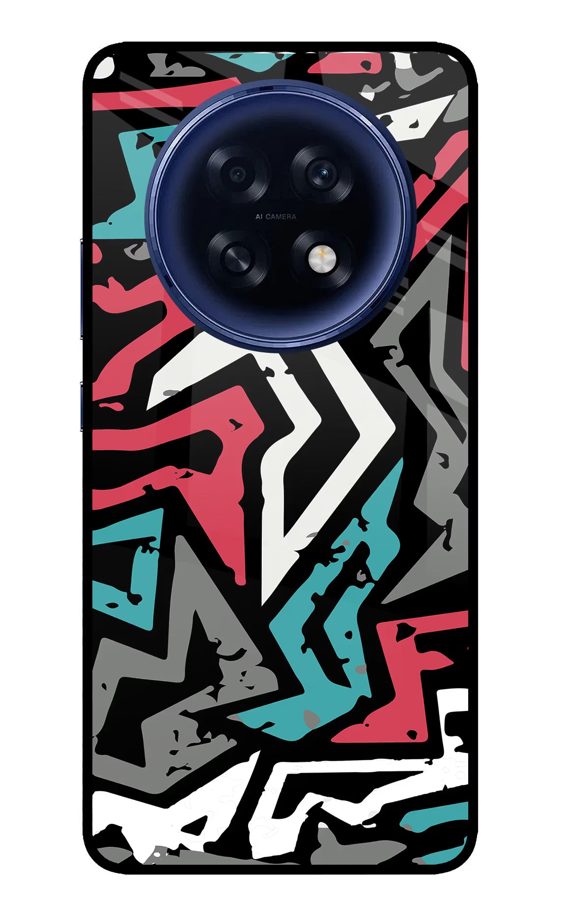 Geometric Graffiti Oppo F31 Pro Plus 5G Back Cover - Geometric Graffiti Oppo F31 Pro Plus 5G Glass Case Back Cover by Casekaro Geometric Graffiti Oppo F31 Pro Plus 5G Glass Case Back Cover by Casekaro