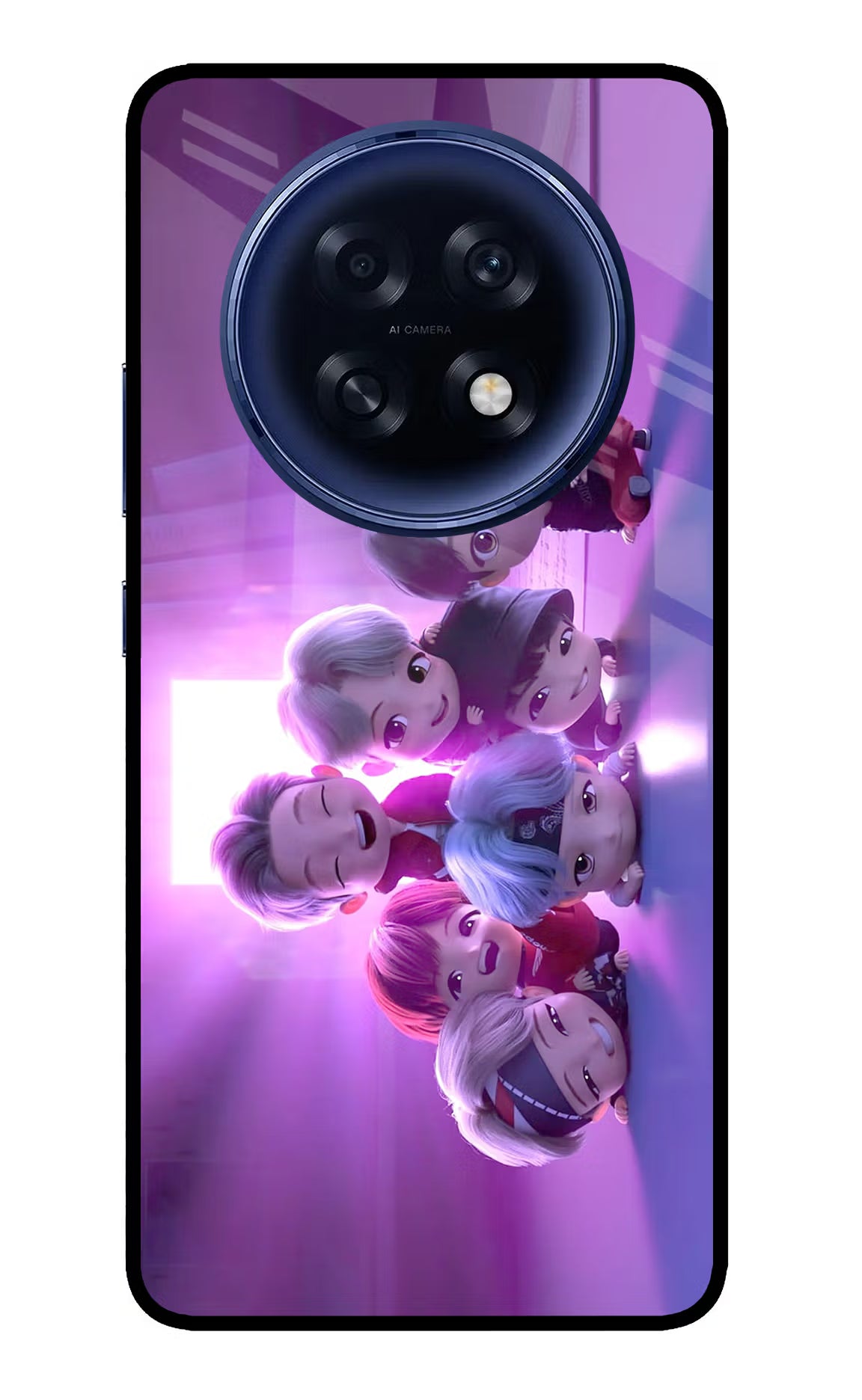 BTS Chibi Oppo F31 Pro Plus 5G Back Cover - BTS Chibi Oppo F31 Pro Plus 5G Glass Case Back Cover by Casekaro BTS Chibi Oppo F31 Pro Plus 5G Glass Case Back Cover by Casekaro
