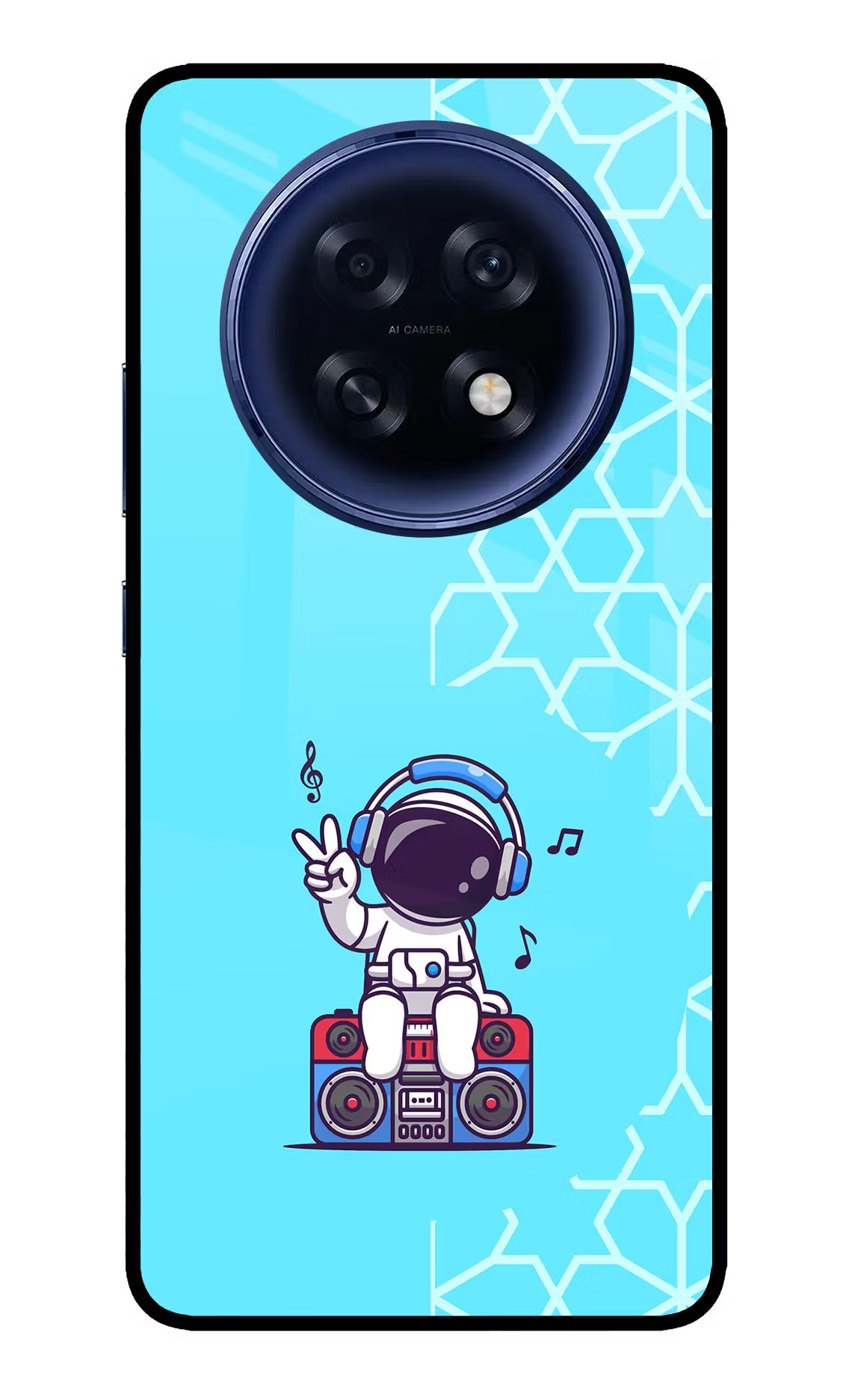 Cute Astronaut Chilling Oppo F31 Pro Plus 5G Glass Case - Cute Astronaut Chilling Oppo F31 Pro Plus 5G Glass Case Cute Astronaut Chilling Oppo F31 Pro Plus 5G Glass Case