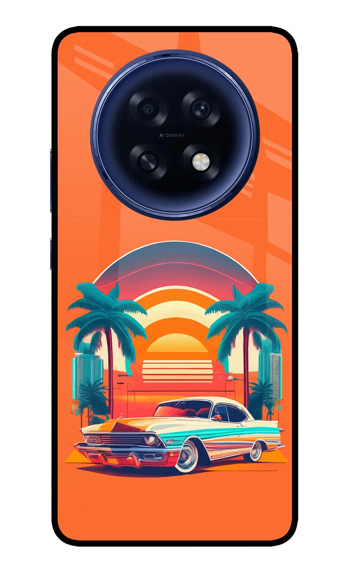 Palm Drive 80s Oppo F31 Pro Plus 5G Glass Case - Palm Drive 80s Oppo F31 Pro Plus 5G Glass Case Palm Drive 80s Oppo F31 Pro Plus 5G Glass Case