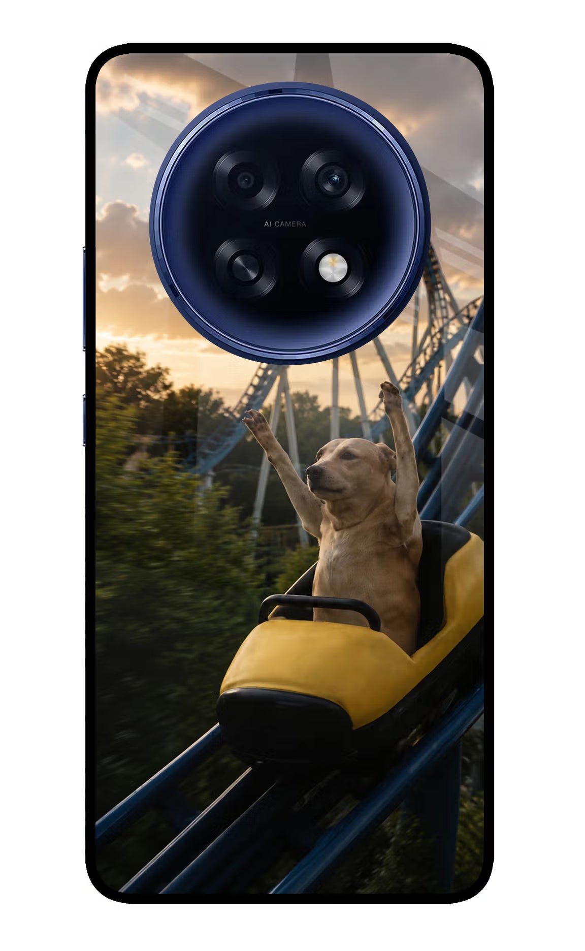 Rollercoaster Dog Oppo F31 Pro Plus 5G Glass Case - Rollercoaster Dog Oppo F31 Pro Plus 5G Glass Case Rollercoaster Dog Oppo F31 Pro Plus 5G Glass Case