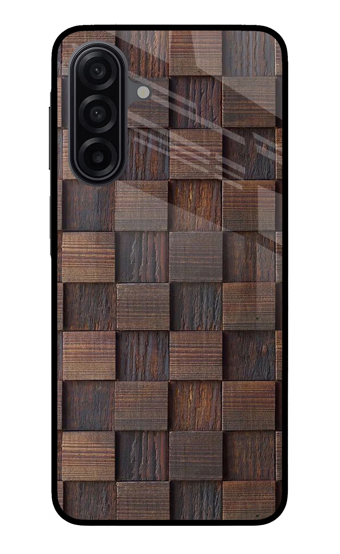 Wooden Cube Design Samsung A17 5G Back Cover - Wooden Cube Design Samsung A17 5G Glass Case Back Cover by Casekaro Wooden Cube Design Samsung A17 5G Glass Case Back Cover by Casekaro