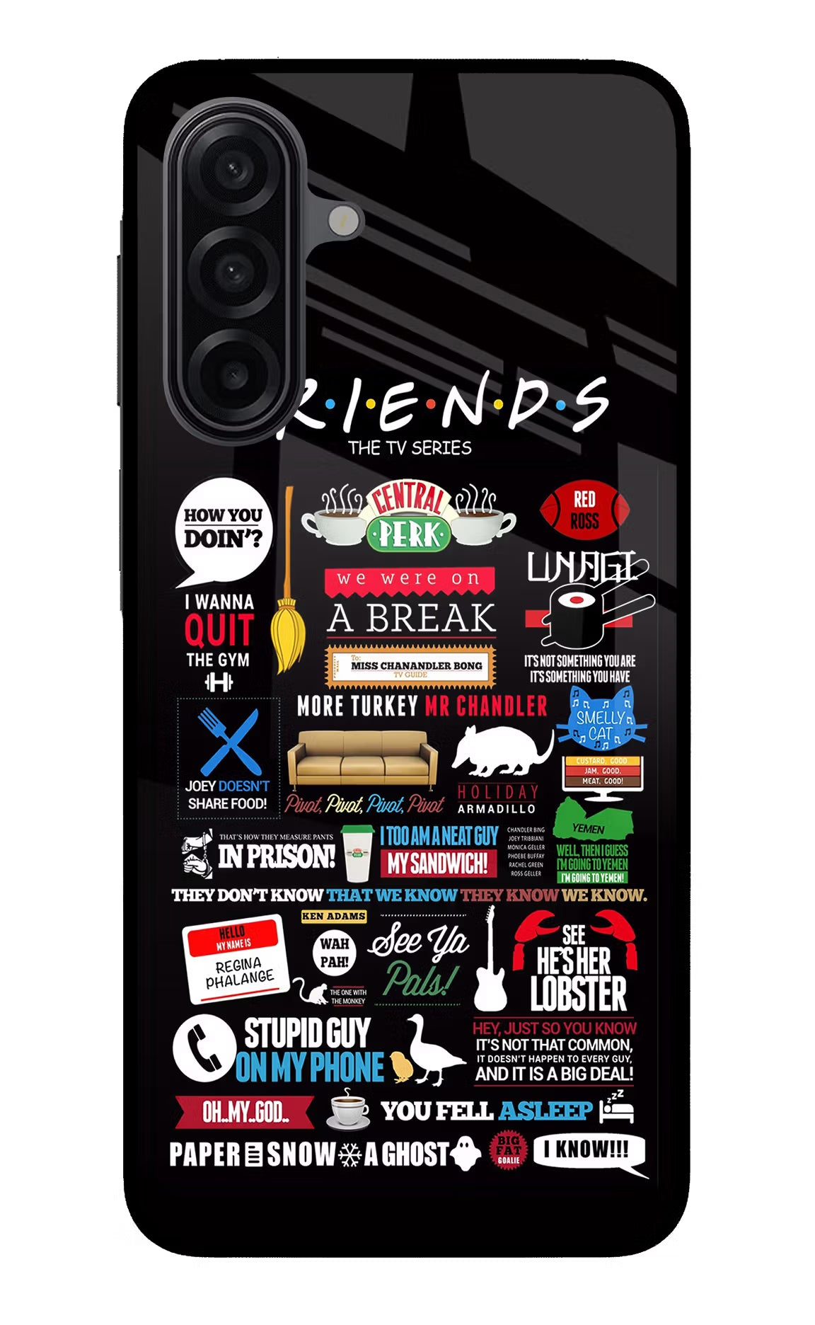 FRIENDS Samsung A17 5G Back Cover - FRIENDS Samsung A17 5G Glass Case Back Cover by Casekaro FRIENDS Samsung A17 5G Glass Case Back Cover by Casekaro