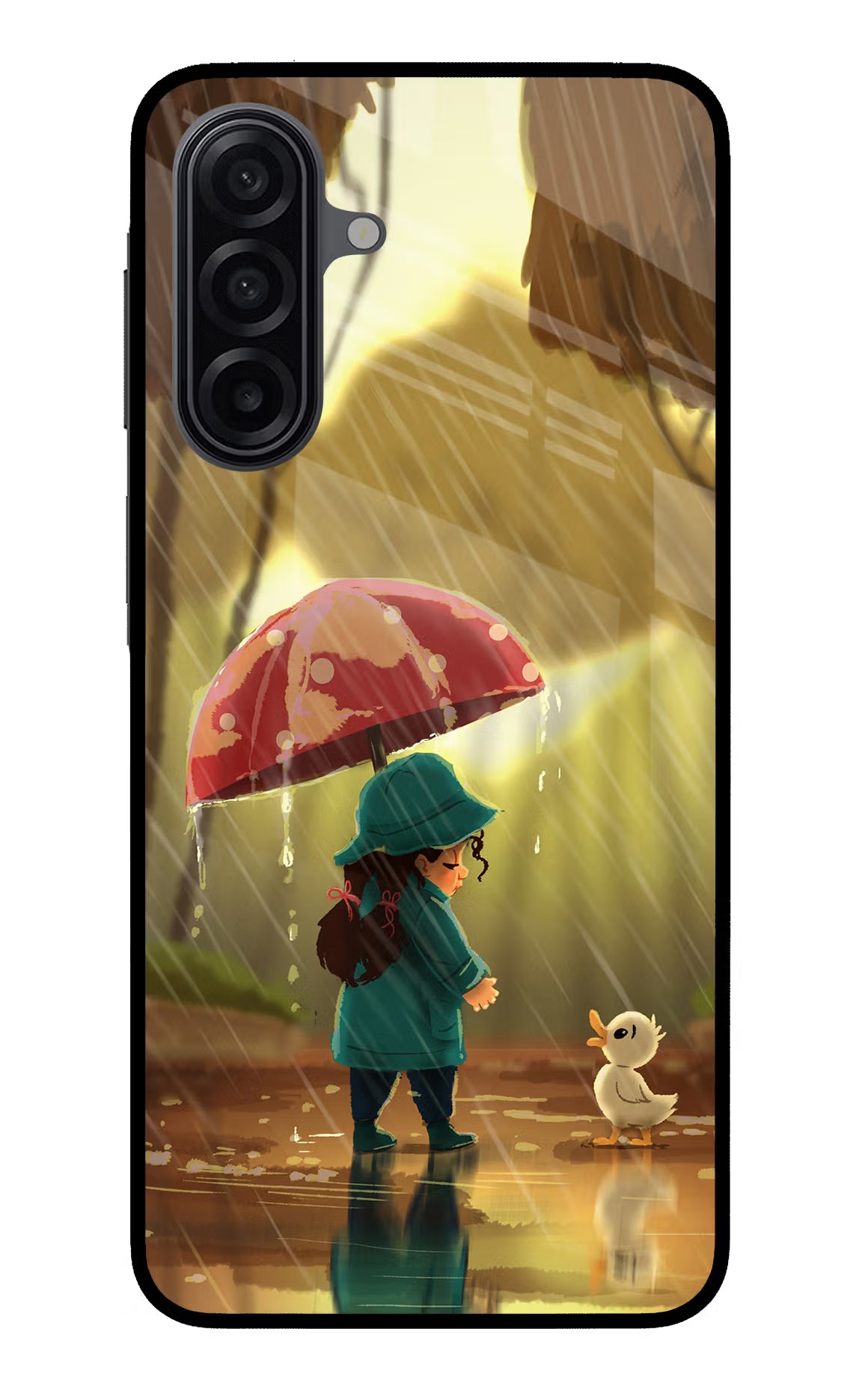 Rainy Day Samsung A17 5G Back Cover - Rainy Day Samsung A17 5G Glass Case Back Cover by Casekaro Rainy Day Samsung A17 5G Glass Case Back Cover by Casekaro