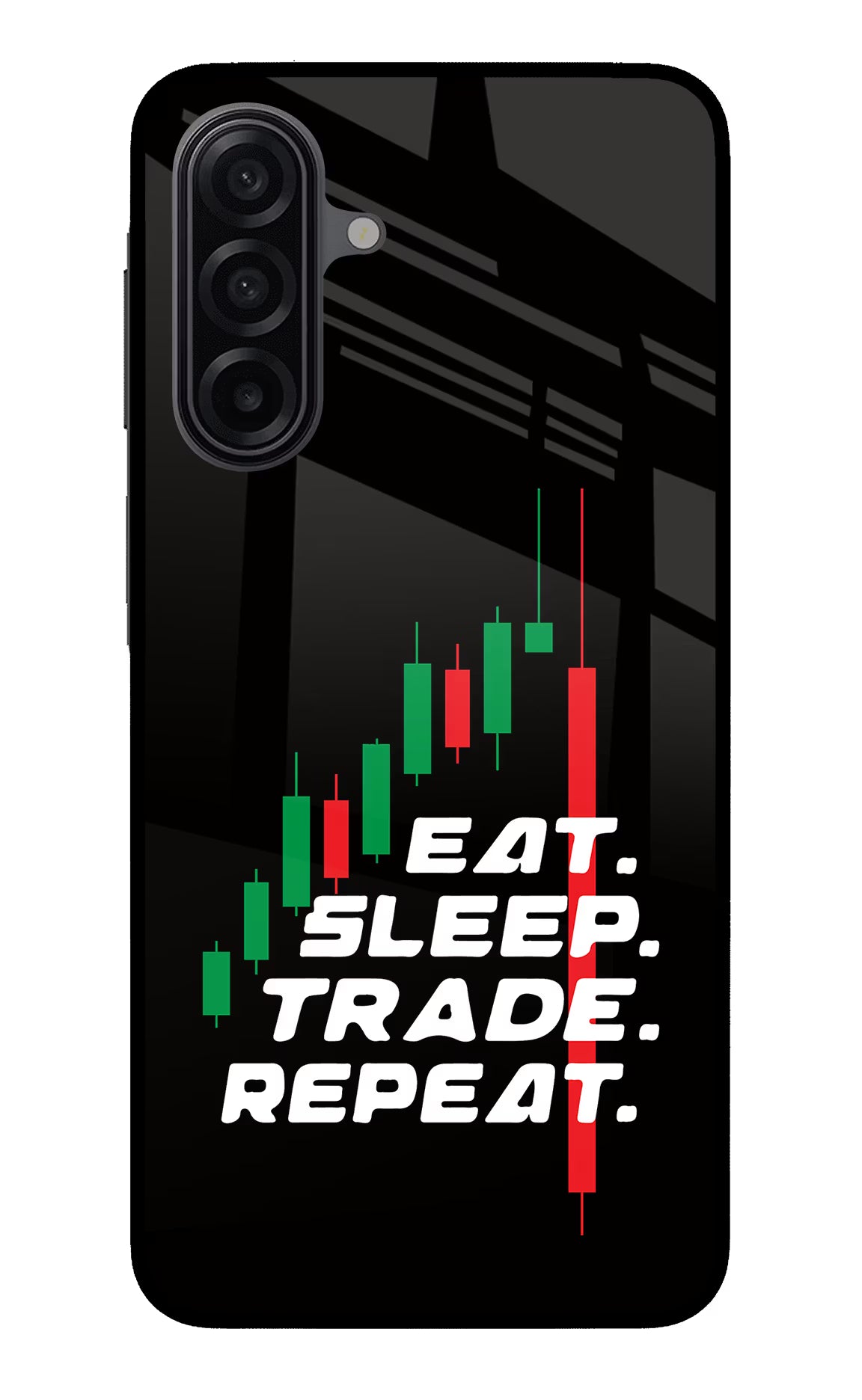 Eat Sleep Trade Repeat Samsung A17 5G Glass Case - Eat Sleep Trade Repeat Samsung A17 5G Glass Case Eat Sleep Trade Repeat Samsung A17 5G Glass Case